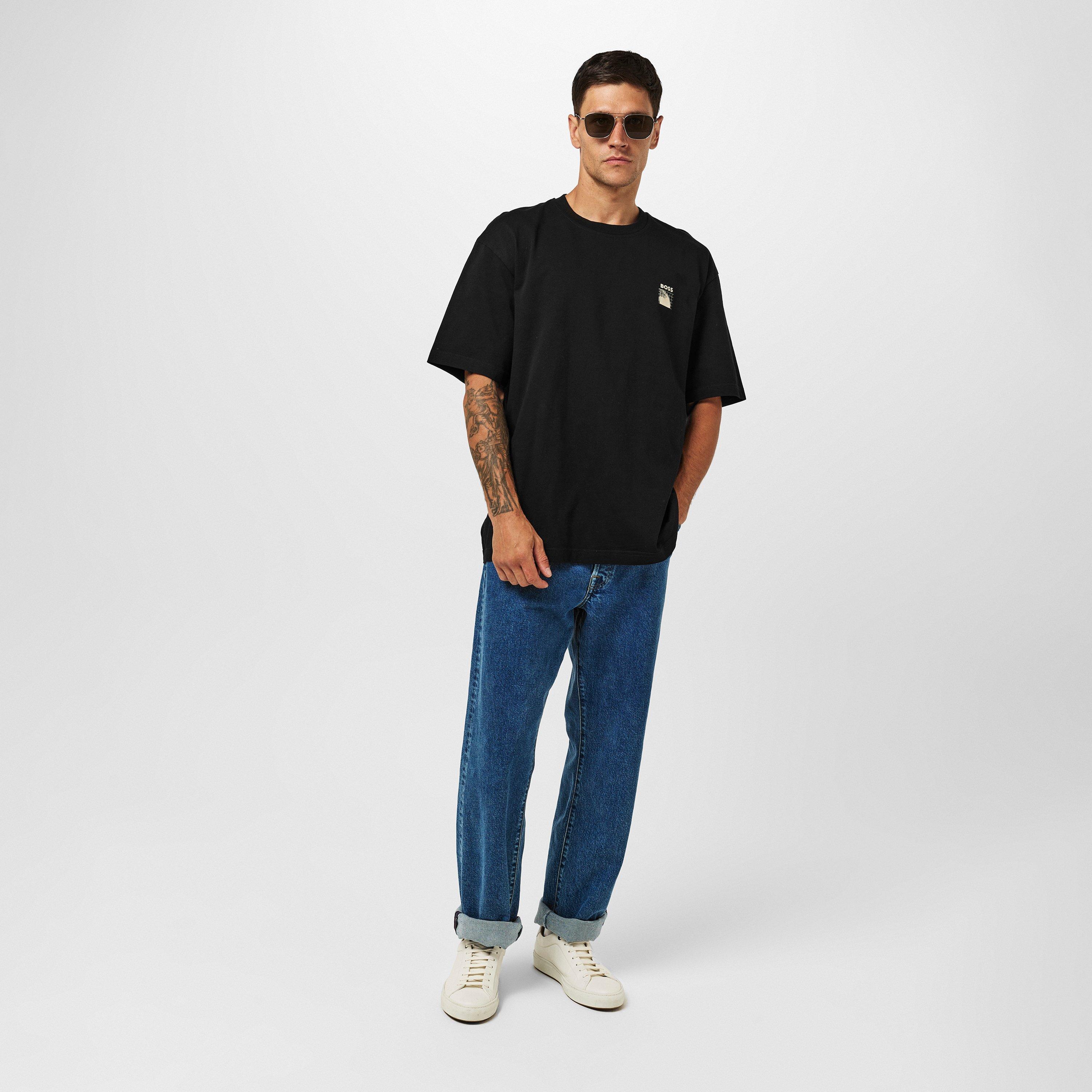 Black 001 - Boss - Men's HBO Radar Regular Fit T-Shirt - 6
