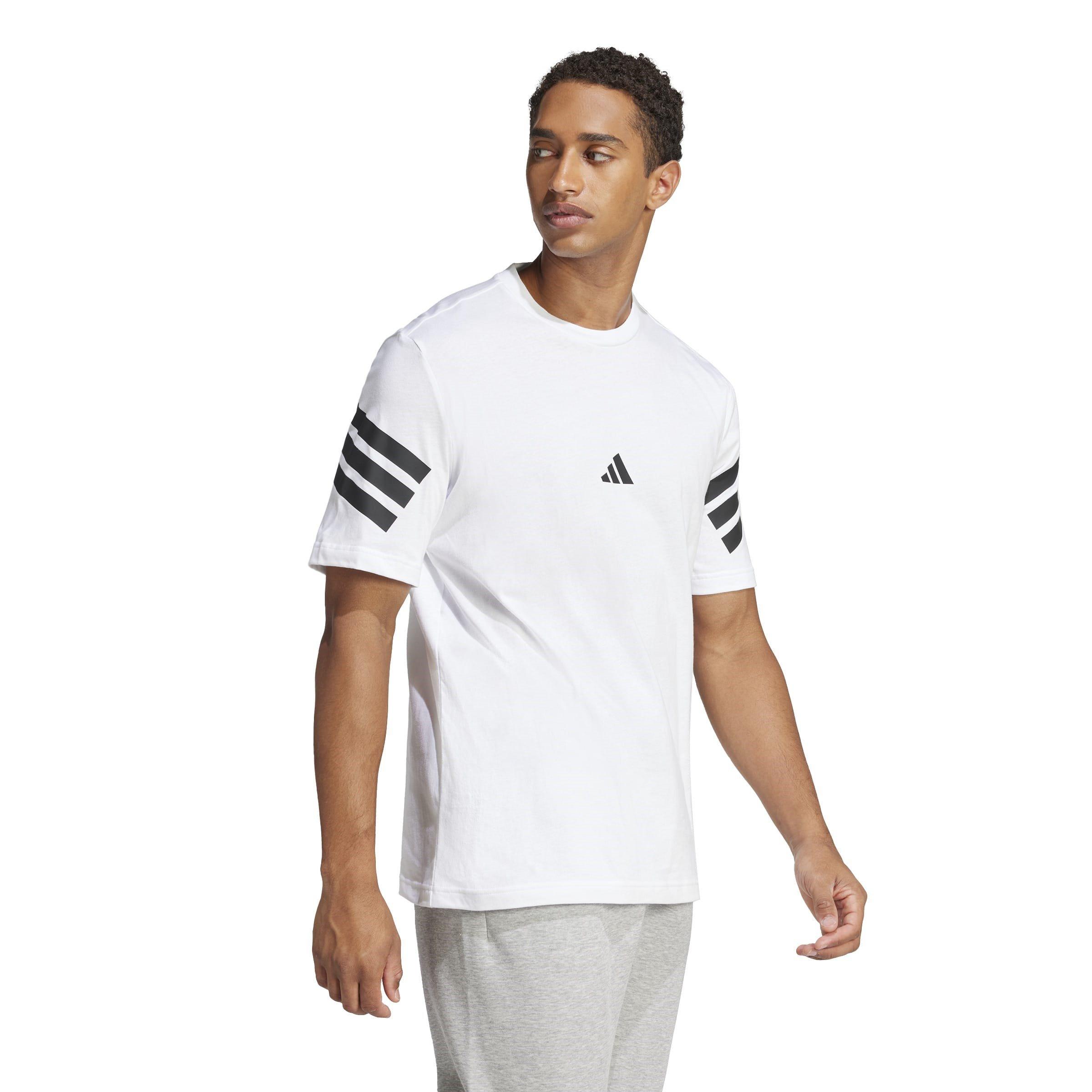 White - adidas - Future Icons 3-Stripes Mens Lifestyle T-Shirt - 4