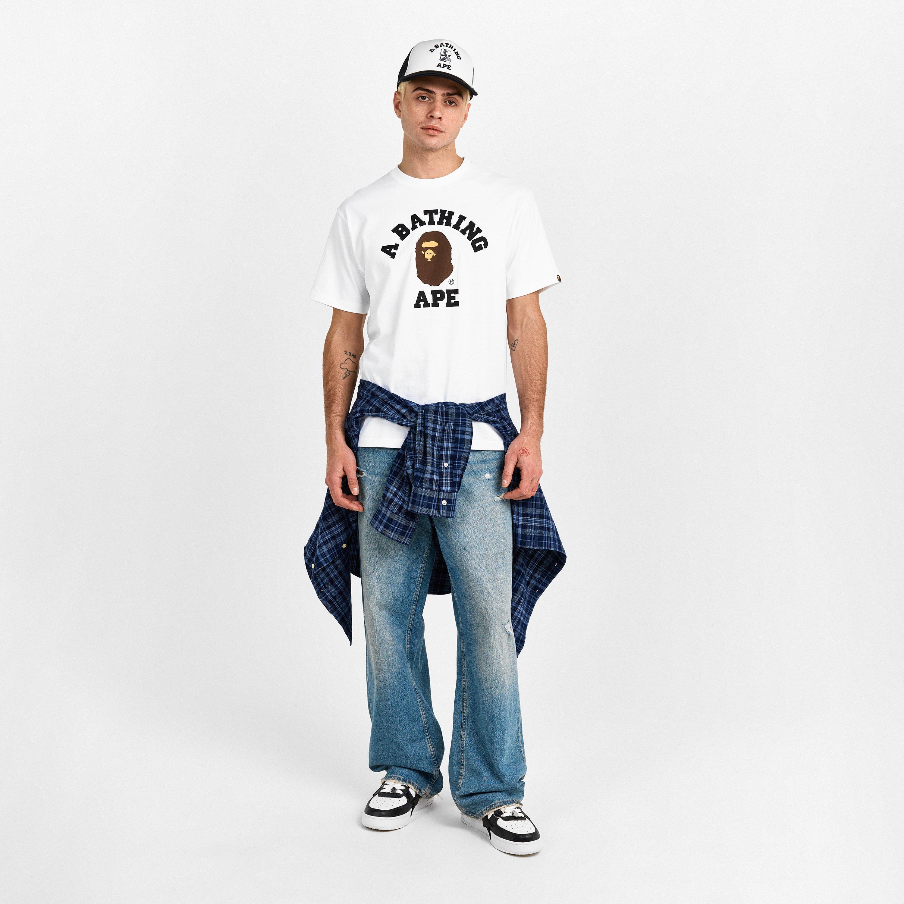 Shirt Bape Outfit Men Mens Tshirt Bathing Ape Shark Tee Bape Mens Bape Shirt Size Small Mens  Tshirt Bape T