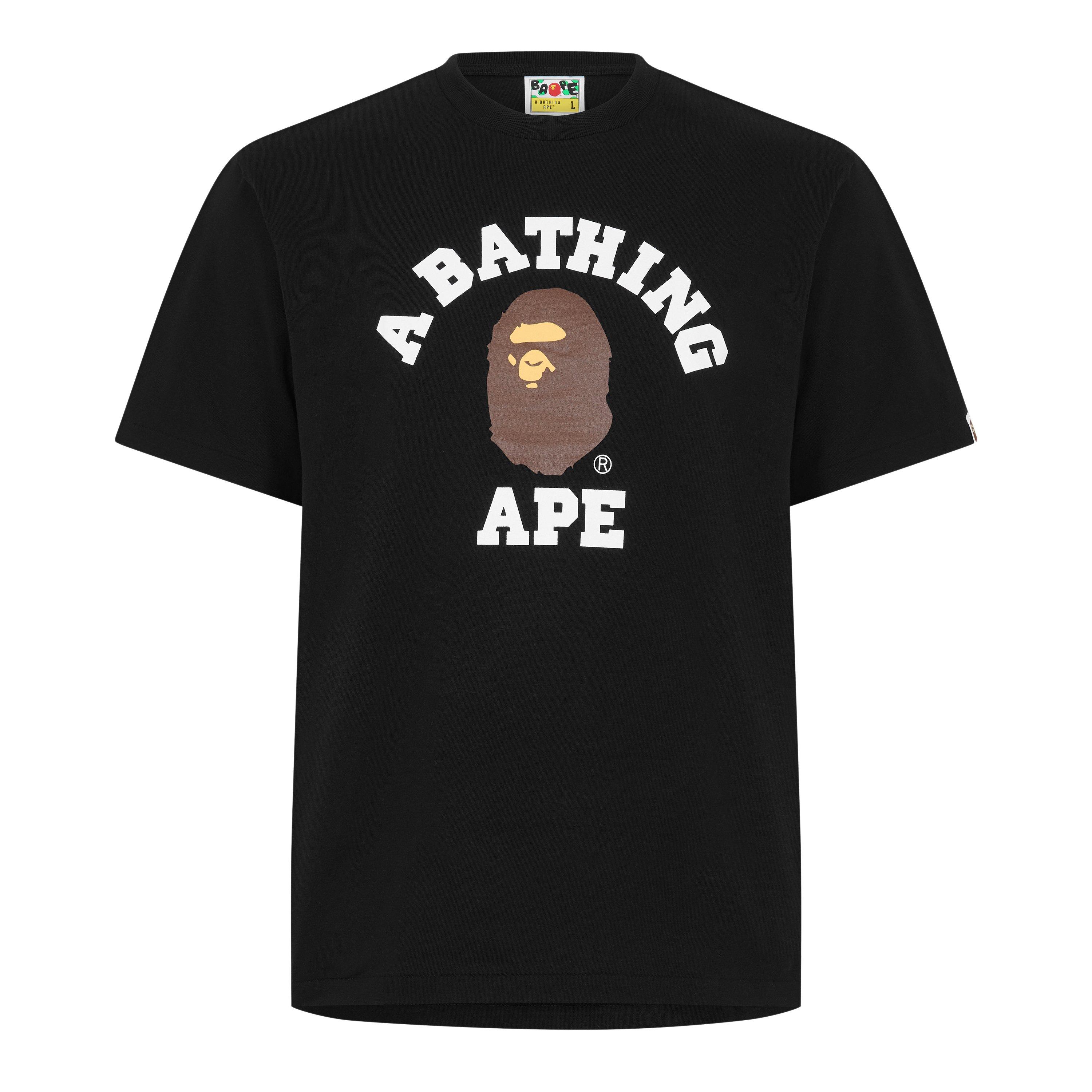 A Bathing Ape Men's College T-Shirt - Black - X Large