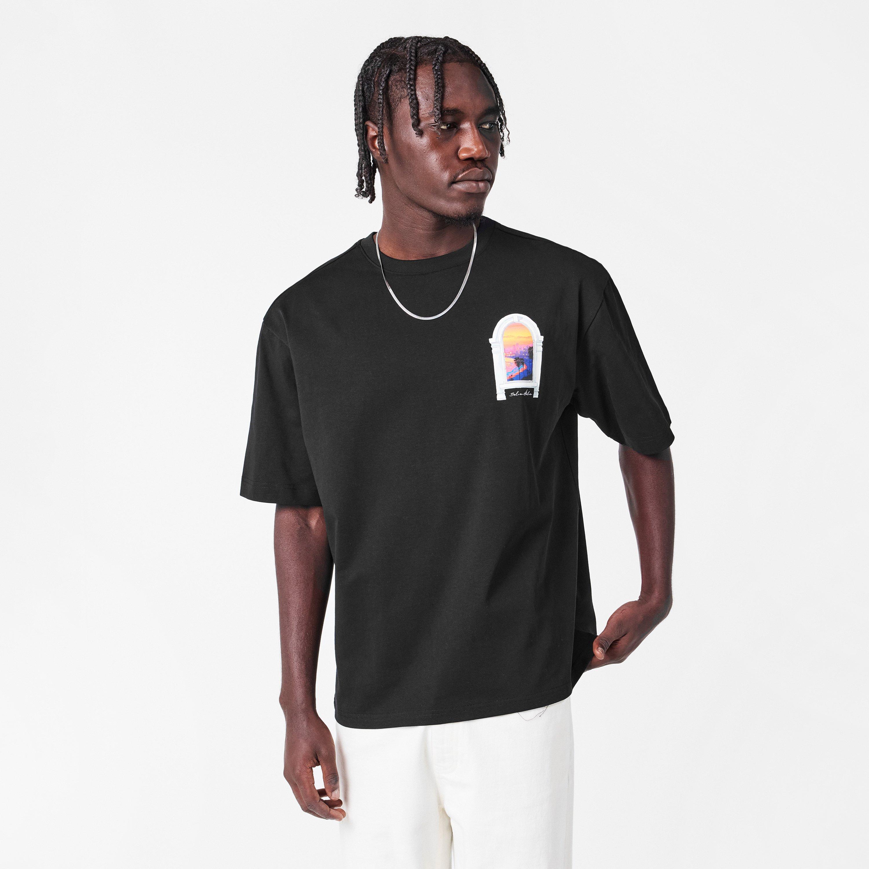 Black - BELIER - Men's Miami Regular Fit T-Shirt - 3