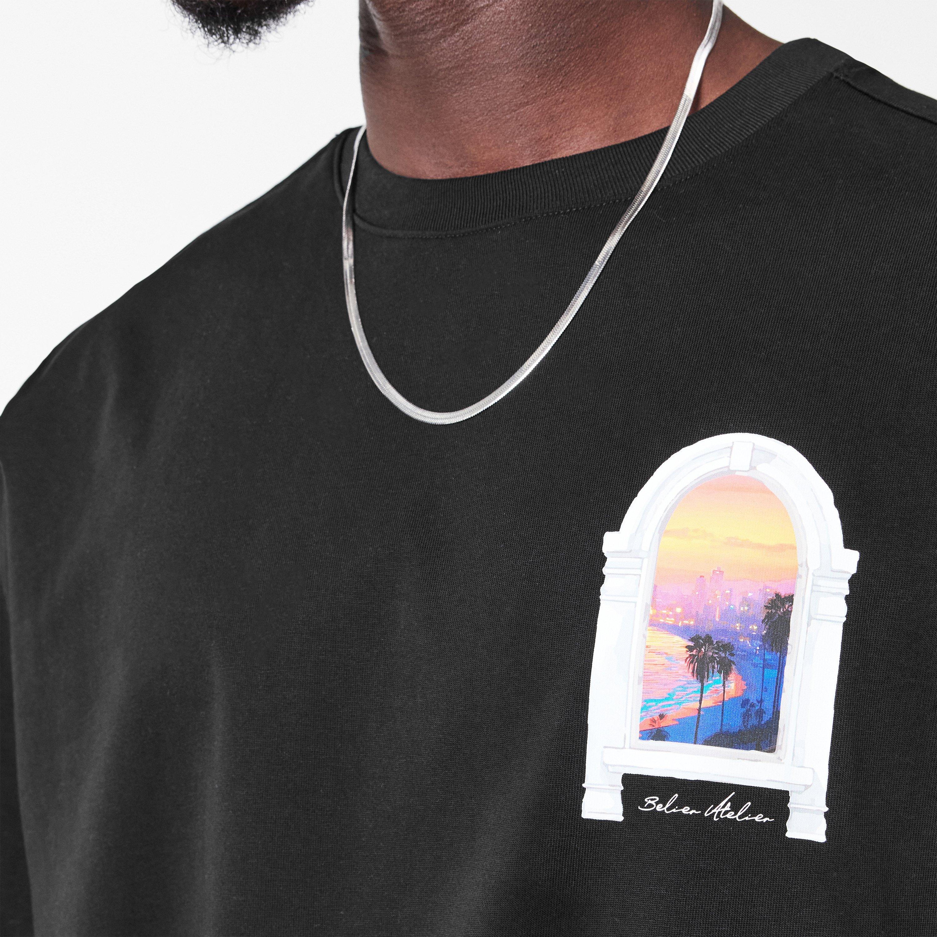 Black - BELIER - Men's Miami Regular Fit T-Shirt - 5