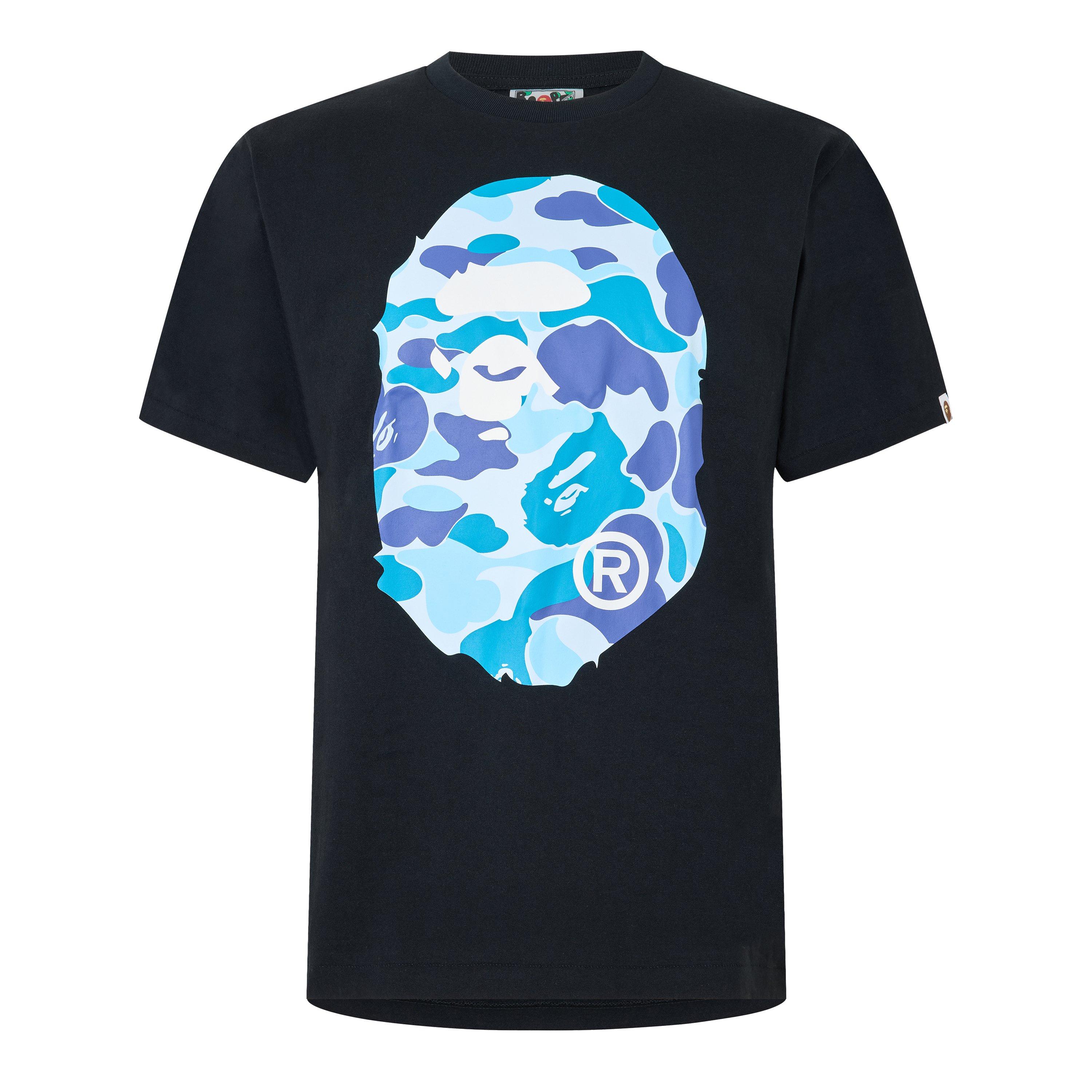 A Bathing Ape Bape ABC Camo Tee Sn54 - Black Blue - X Large