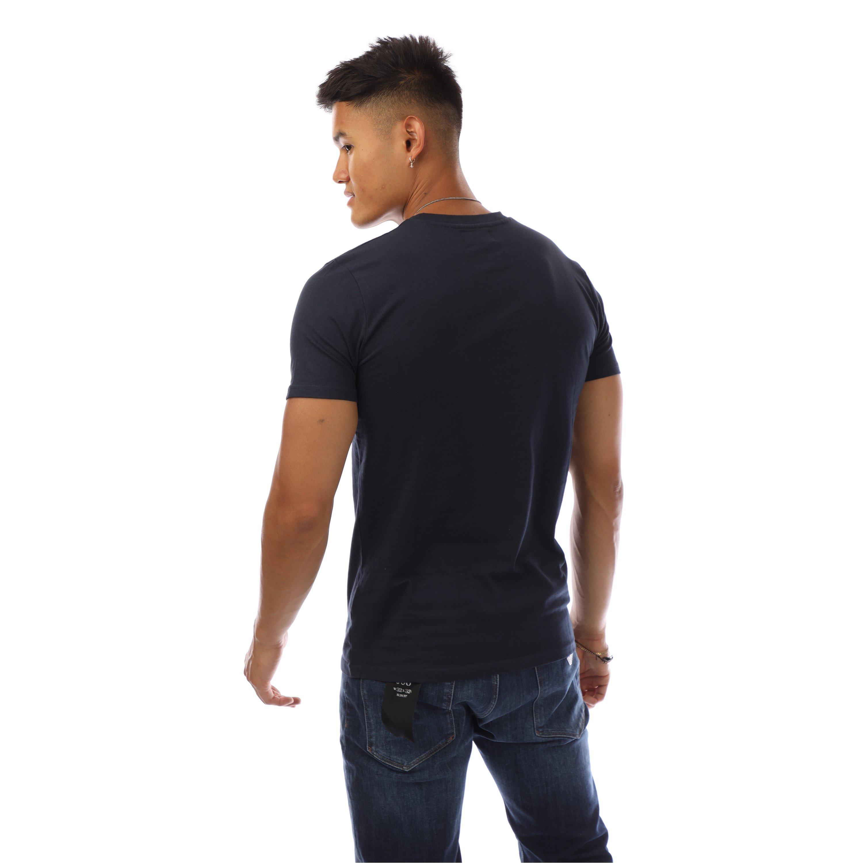 Navy/White - Aquascutum - Men's Regular Fit T-Shirt - 3