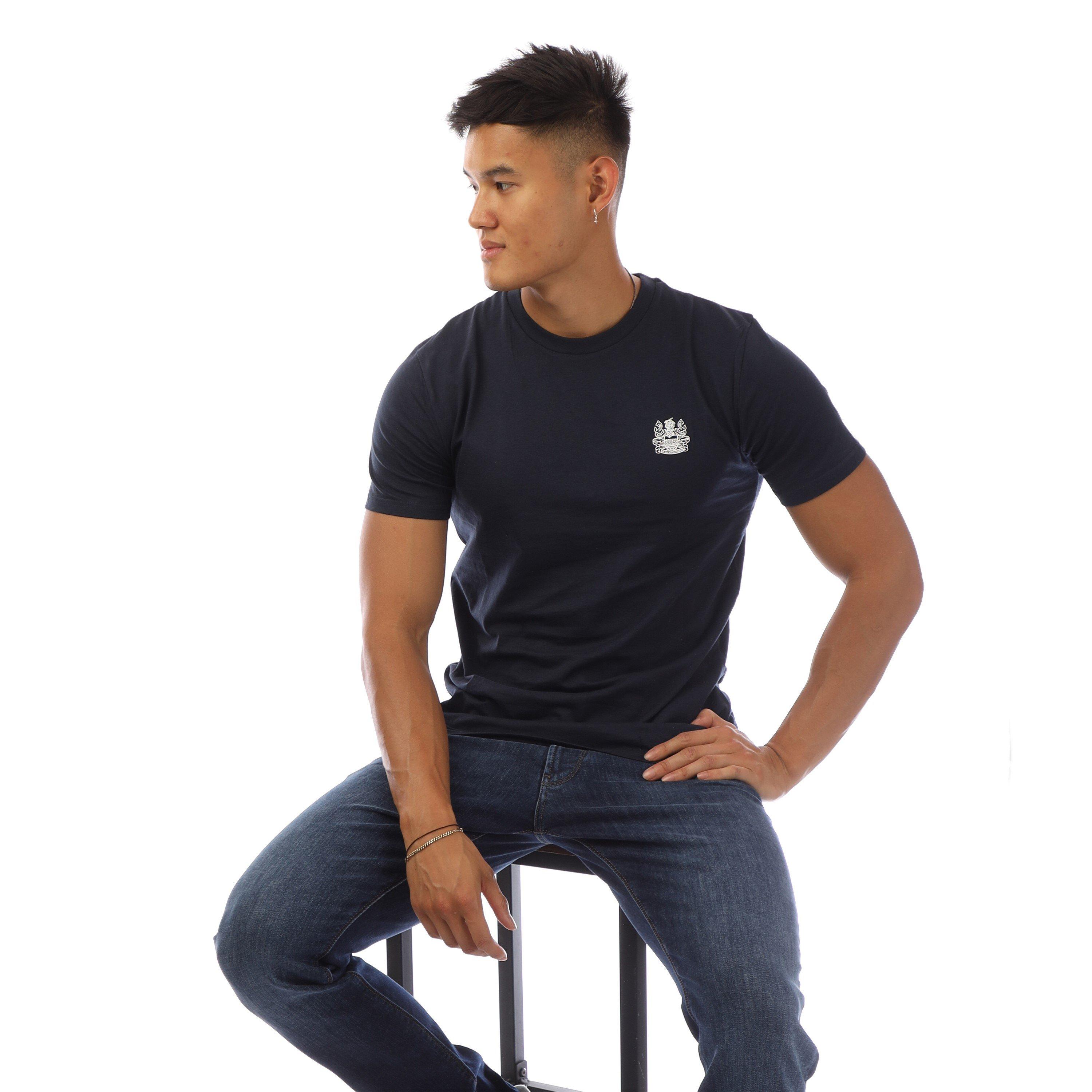 Navy/White - Aquascutum - Men's Regular Fit T-Shirt - 4