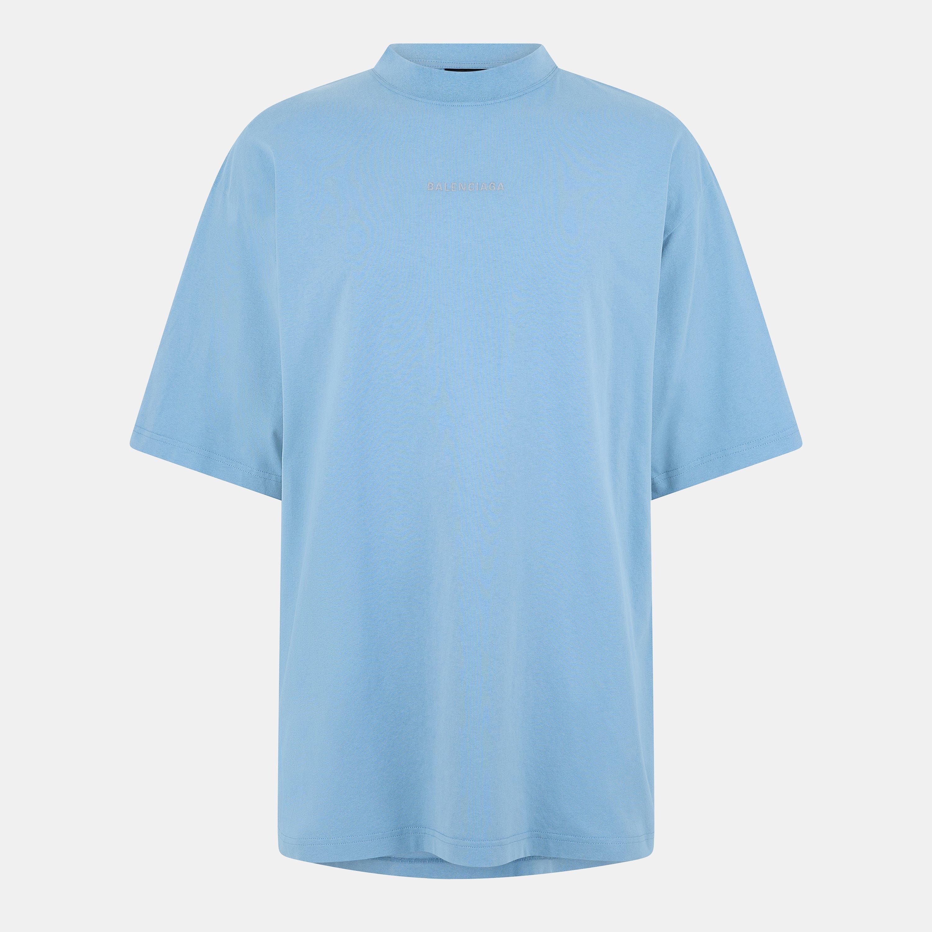 Grey Blue - Balenciaga - Men's Regular Fit T-Shirt - 2