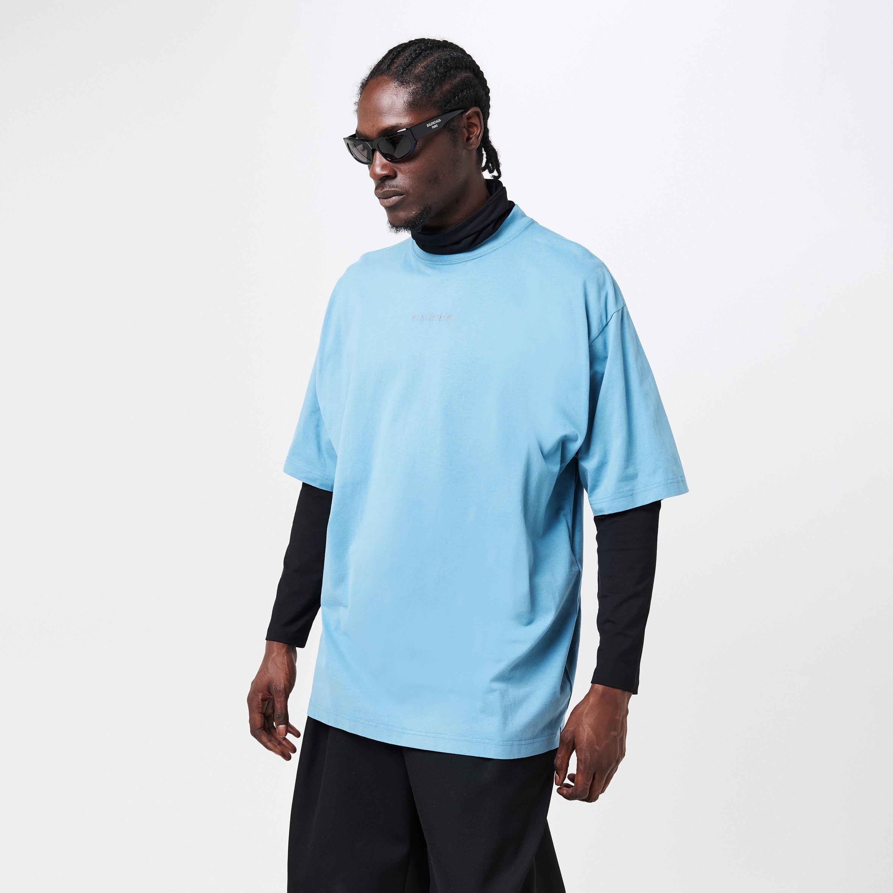 Grey Blue - Balenciaga - Men's Regular Fit T-Shirt - 3