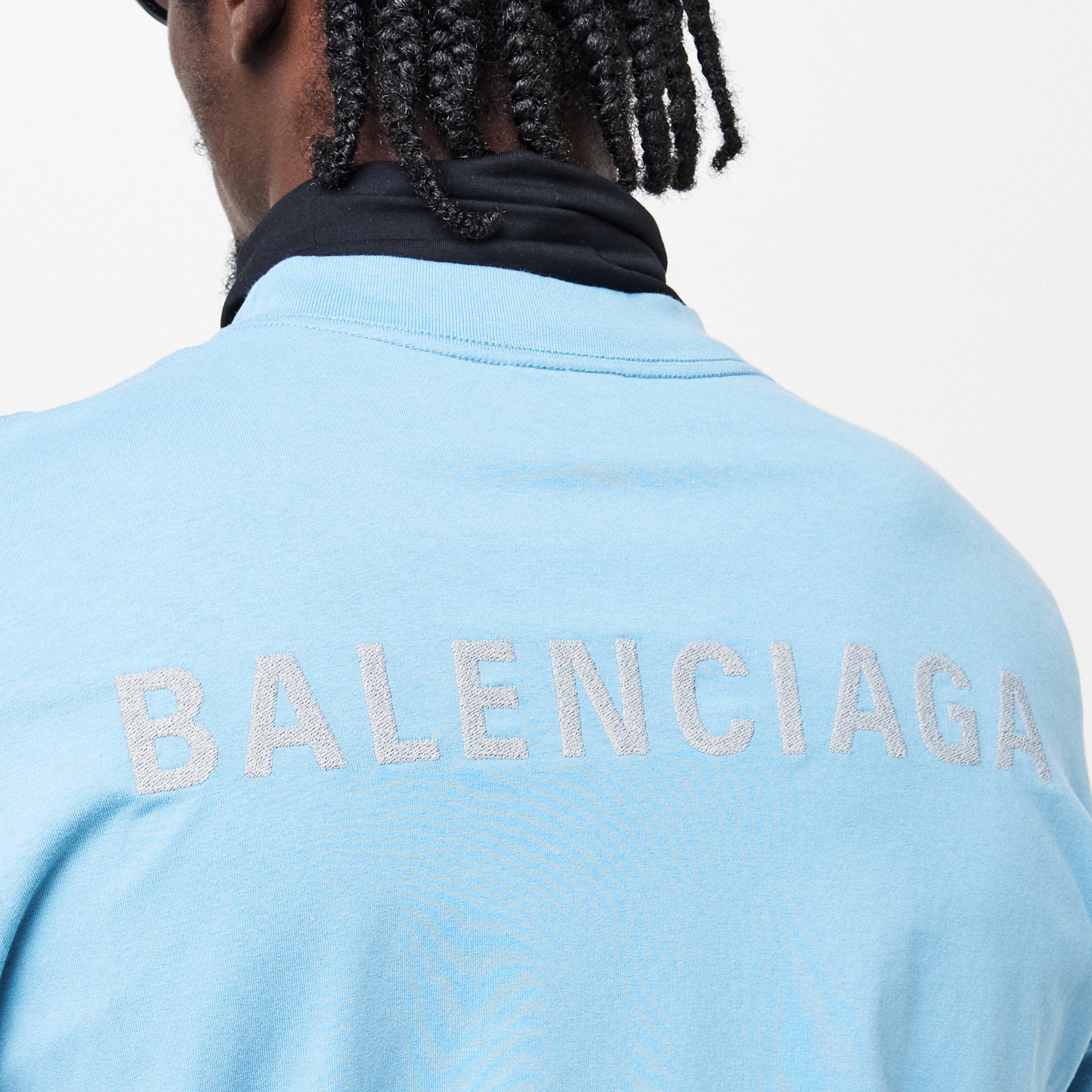 Grey Blue - Balenciaga - Men's Regular Fit T-Shirt - 5