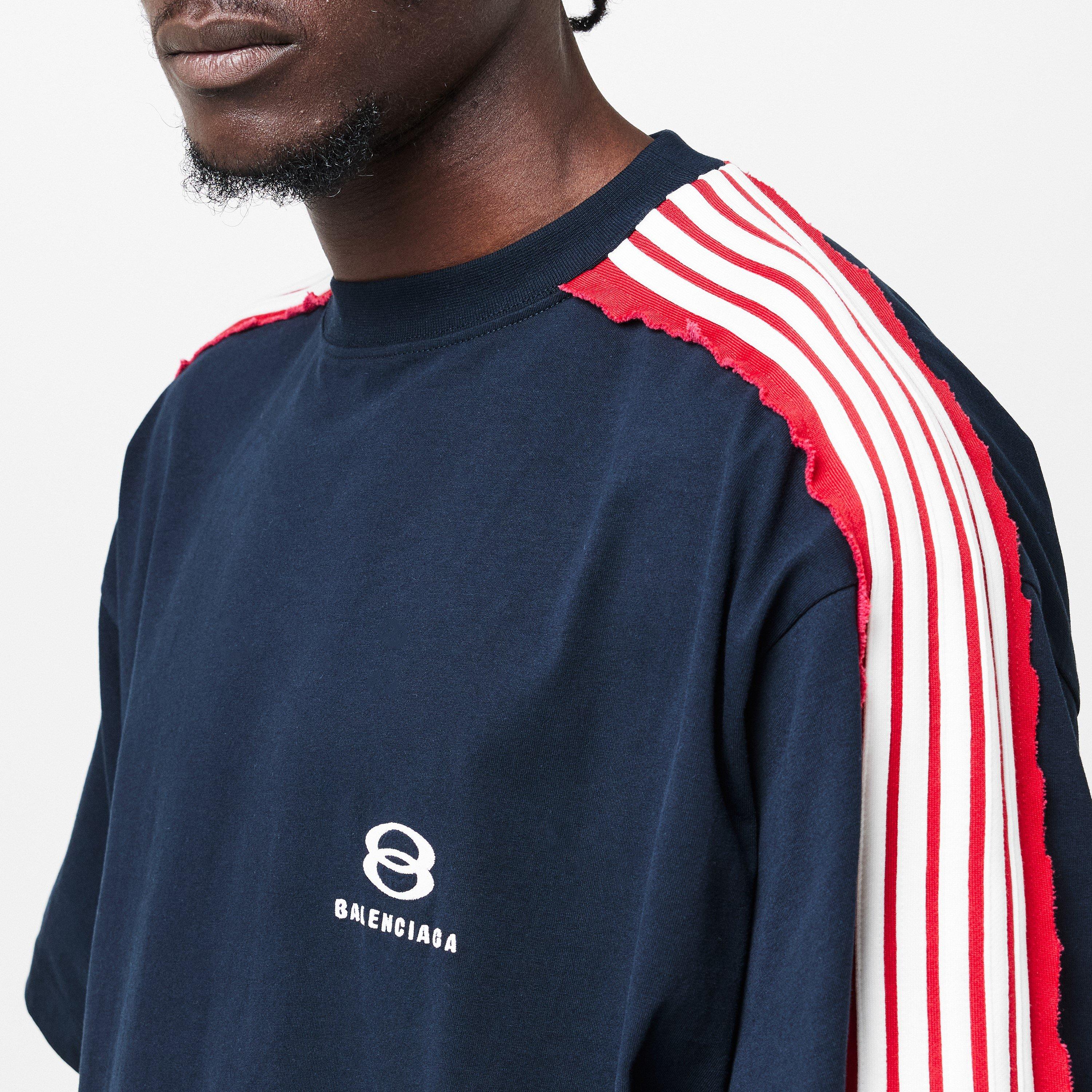 Faded Black/Wht - Balenciaga - Men's Oversized T-Shirt - 5