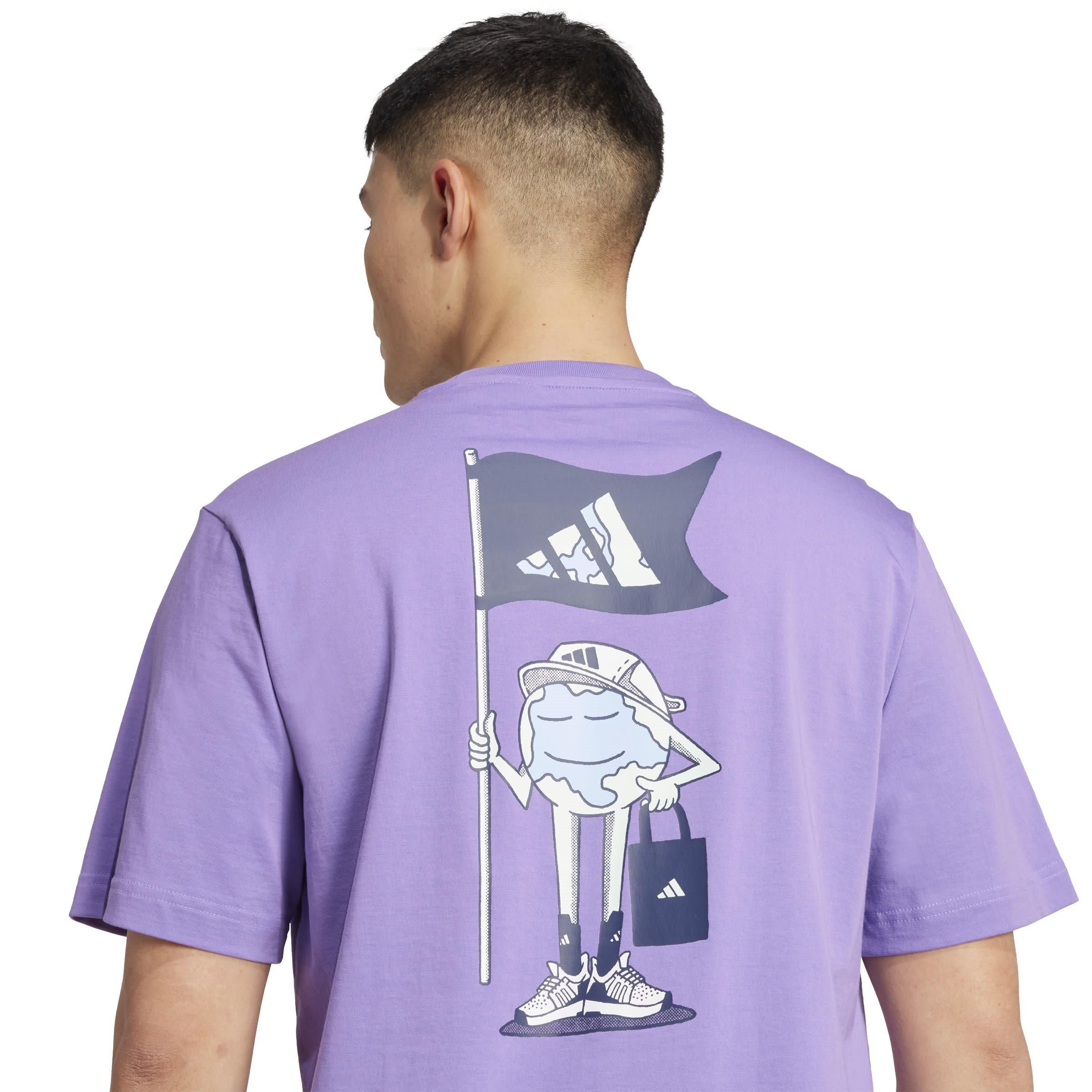 Violet Fusion - adidas - Men's Earth Day Graphic Regular Fit T-Shirt - 5