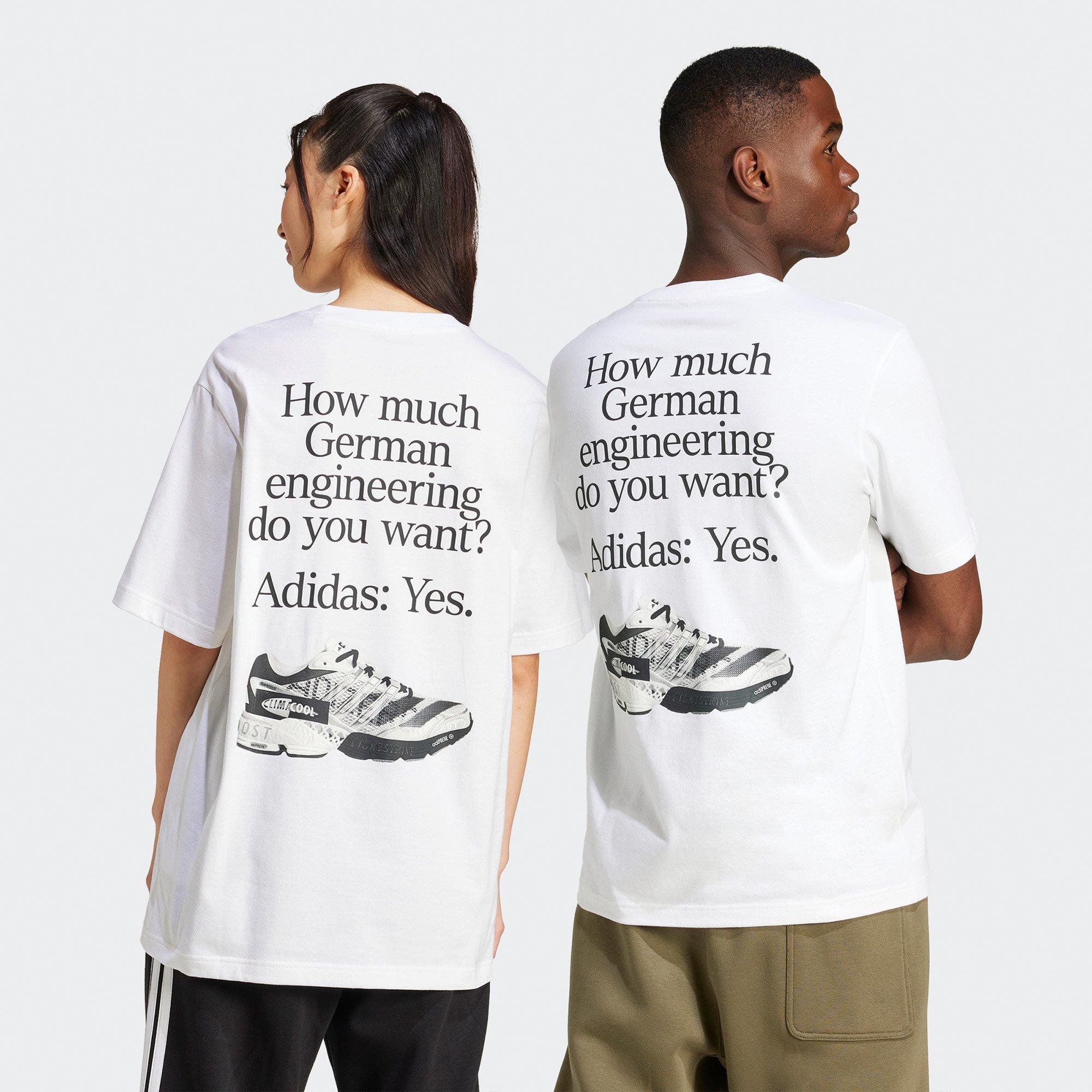 White - adidas - German Engineering Graphic Adults T-Shirt - 1