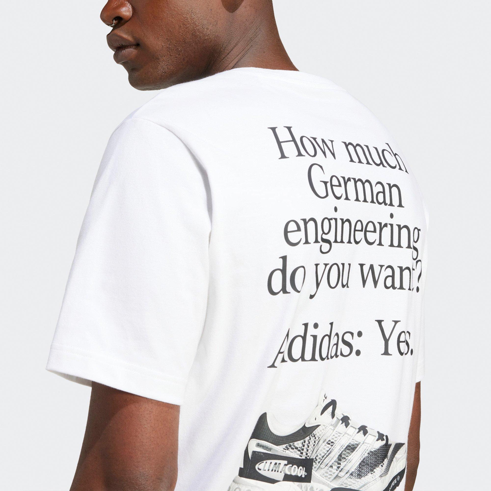 White - adidas - German Engineering Graphic Adults T-Shirt - 4