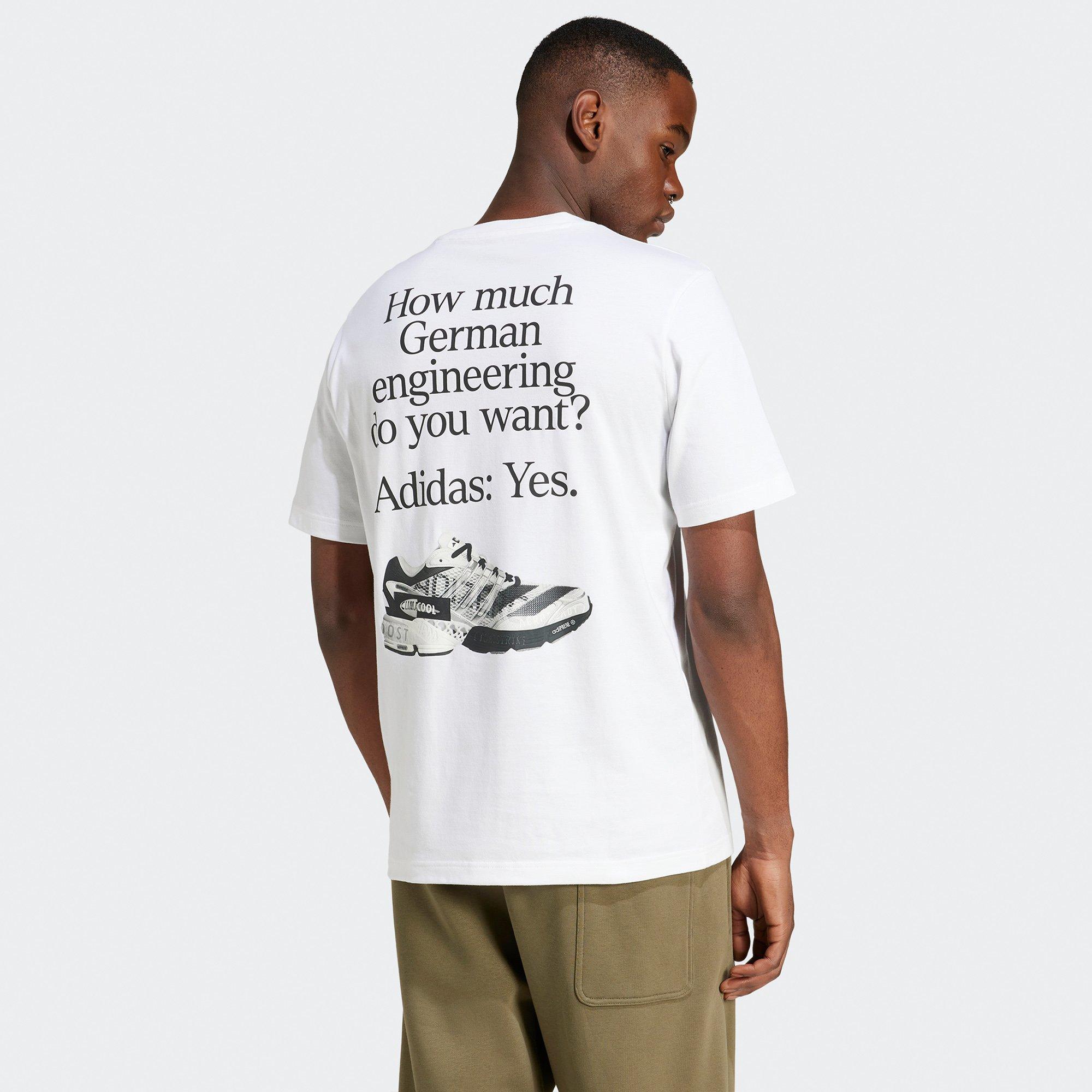 White - adidas - German Engineering Graphic Adults T-Shirt - 7