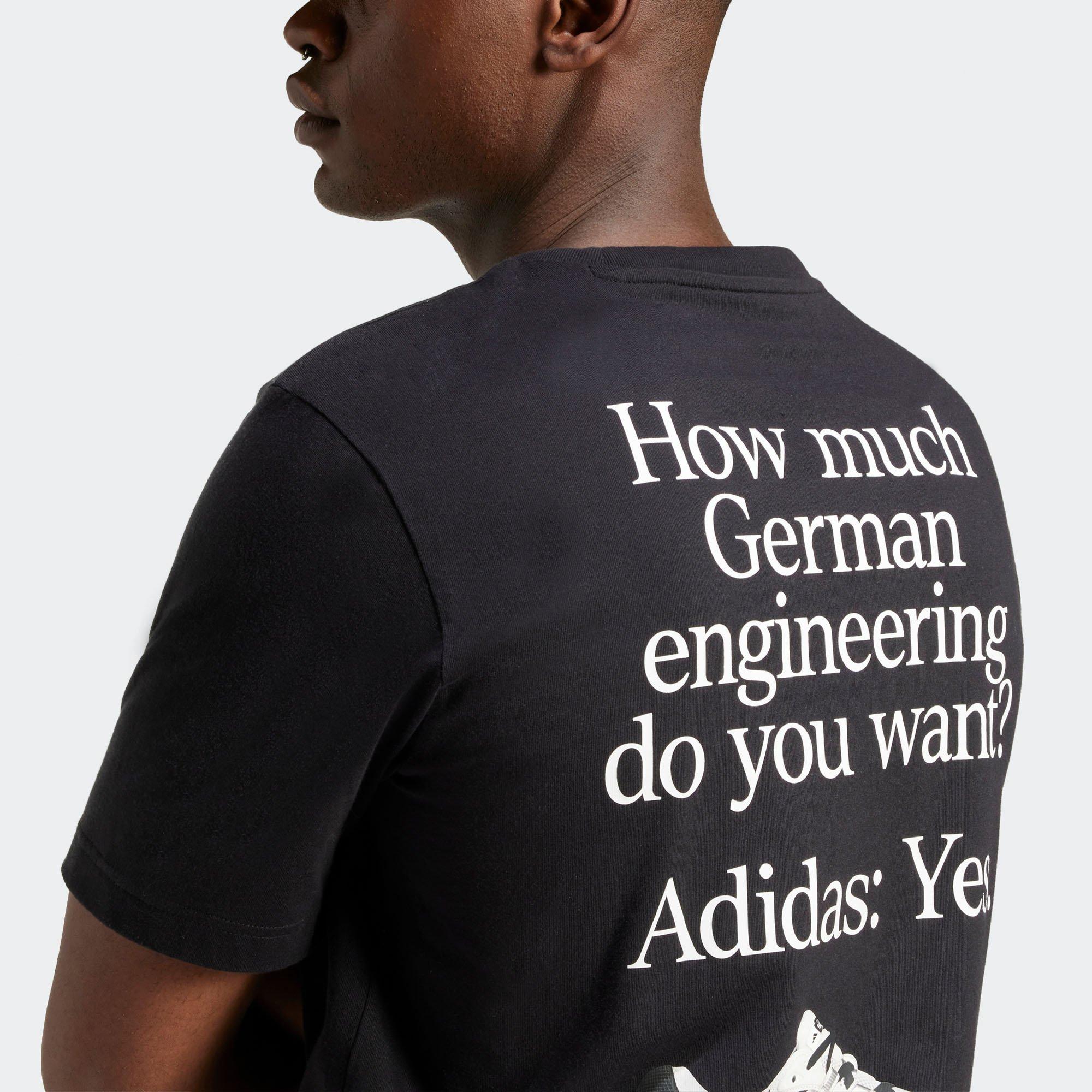 Black - adidas - German Engineering Graphic Adults T-Shirt - 4