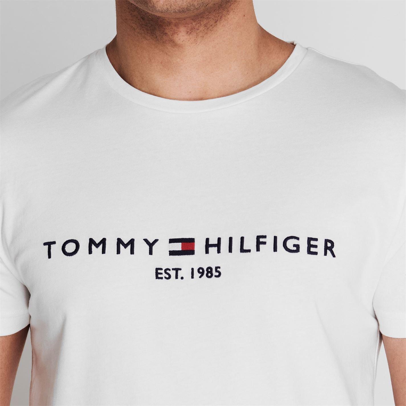 White 118 - Tommy Hilfiger - Logo Crew Neck T Shirt - 5