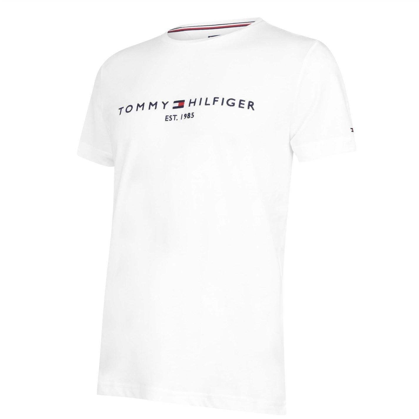 White 118 - Tommy Hilfiger - Logo Crew Neck T Shirt - 7