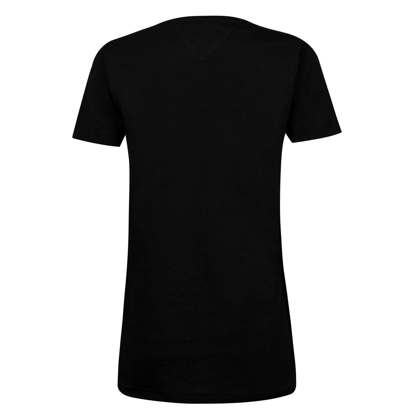 Black BAS - Tommy Hilfiger - Logo Crew Neck T Shirt - 2