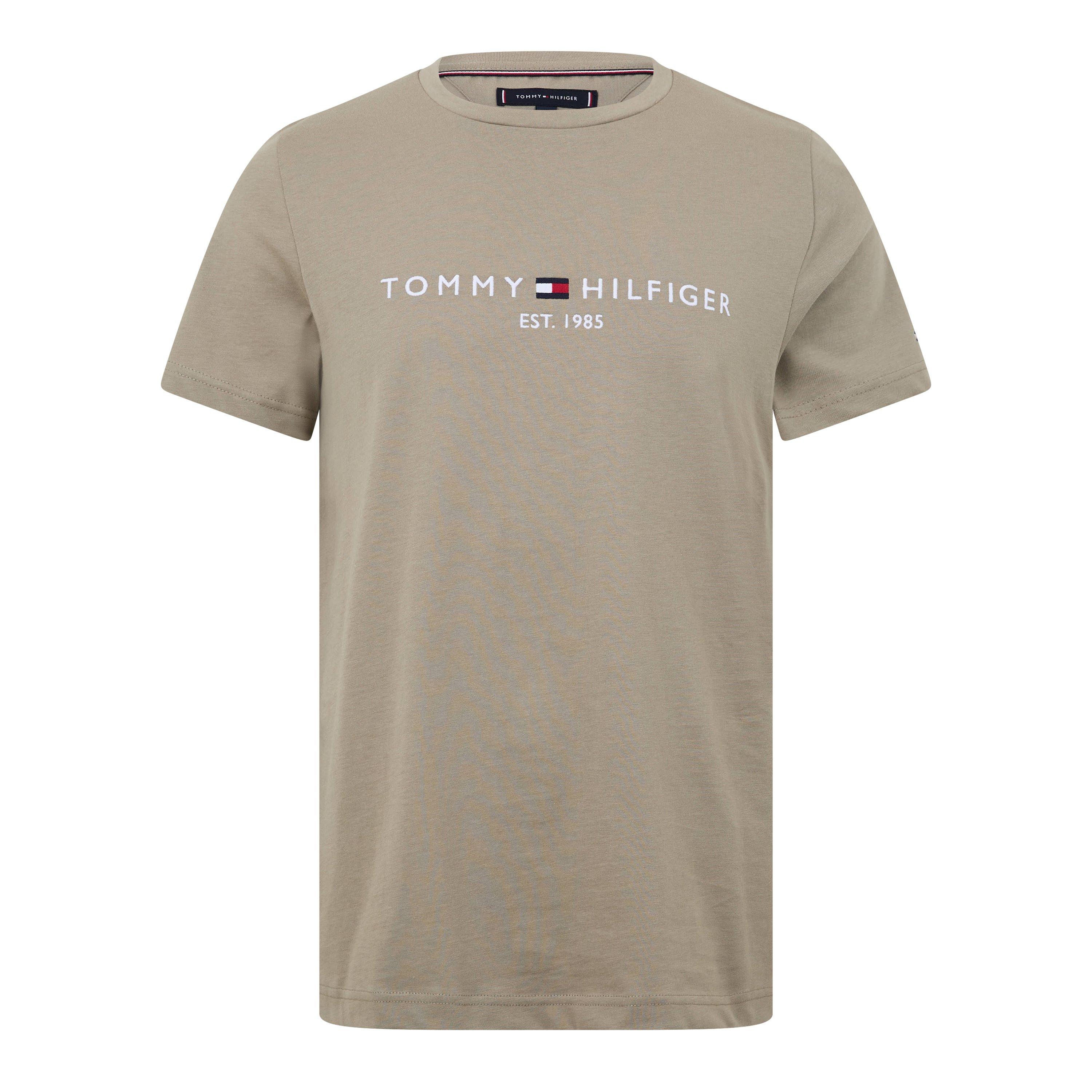 Tommy Hilfiger Logo Crew Neck T Shirt - Keystone - XL