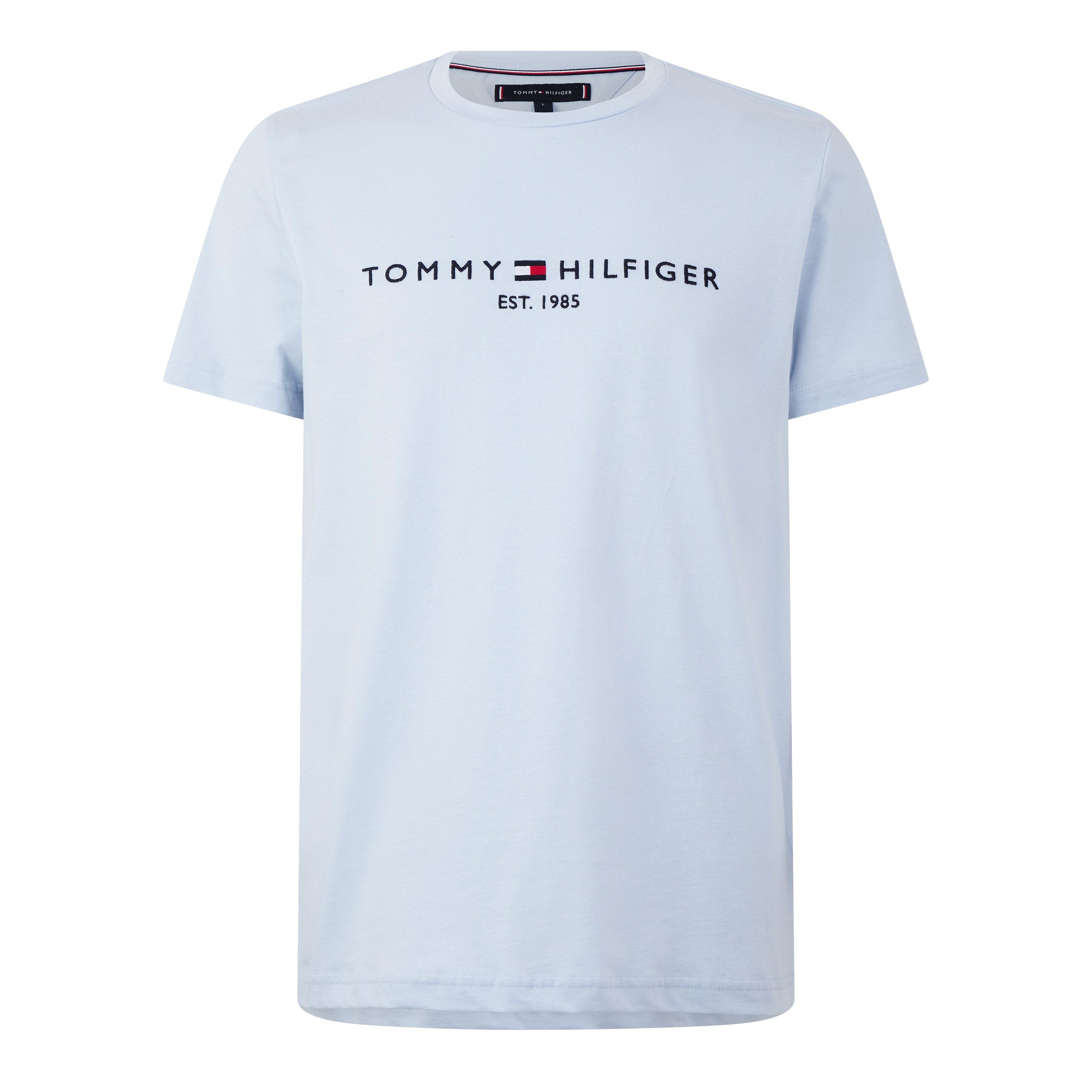 Tommy Hilfiger Men's Logo Crew Neck T Shirt - Breezy Blue - S