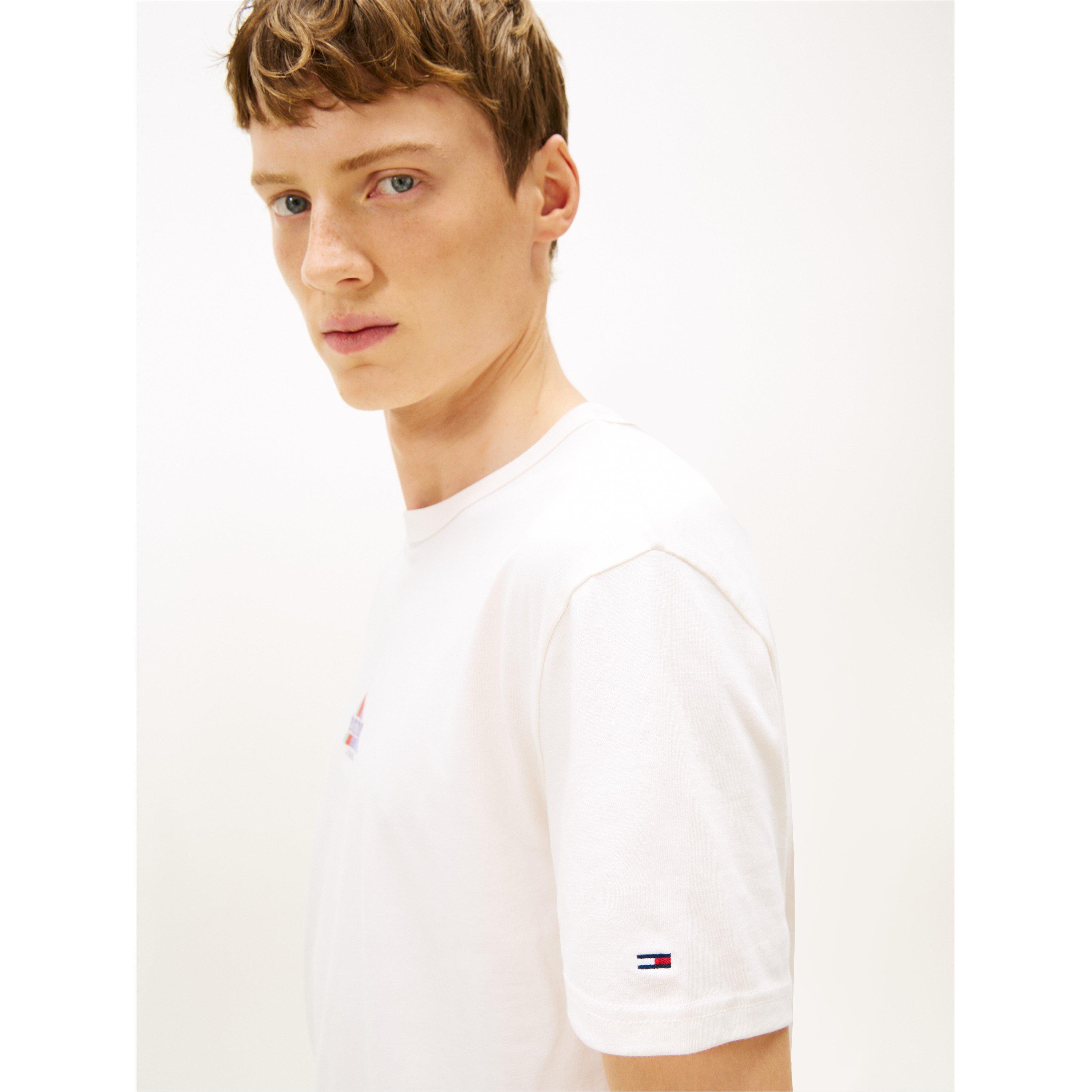 Ancient White - Tommy Jeans - Men's Peaks Short Sleeve T-Shirt - 3