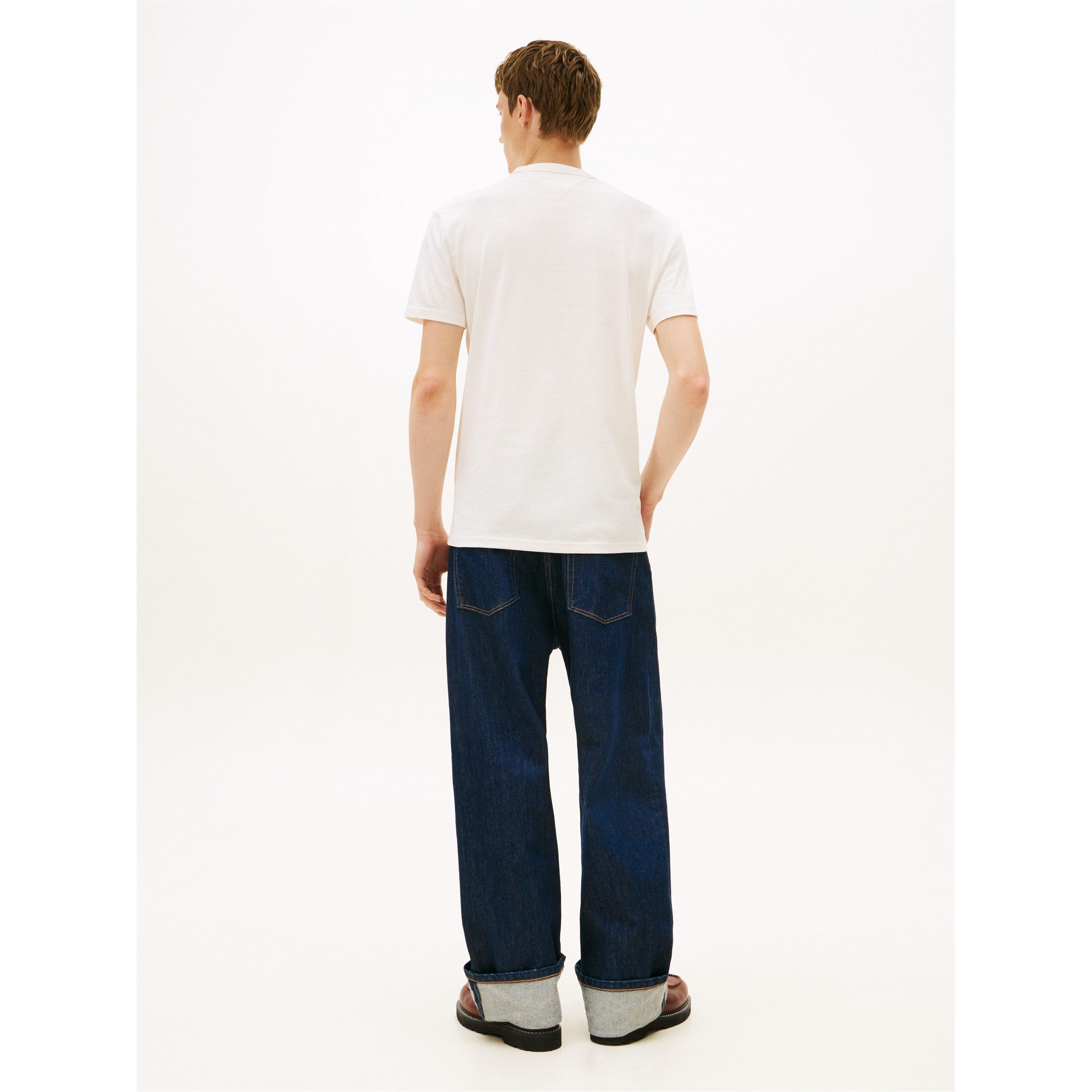 Ancient White - Tommy Jeans - Men's Peaks Short Sleeve T-Shirt - 5
