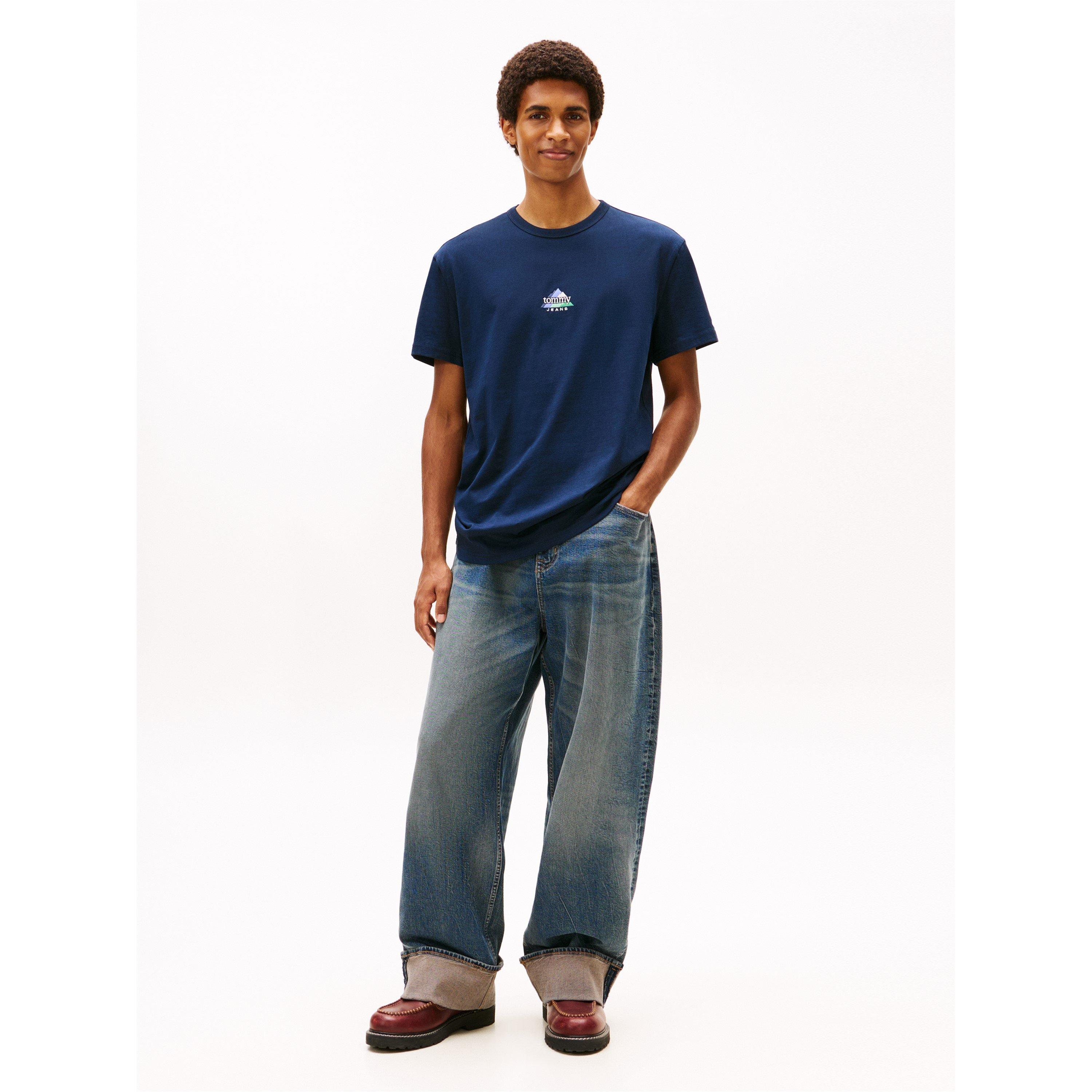 Dark Night Navy - Tommy Jeans - TJ Peaks SS Tee Sn62 - 4