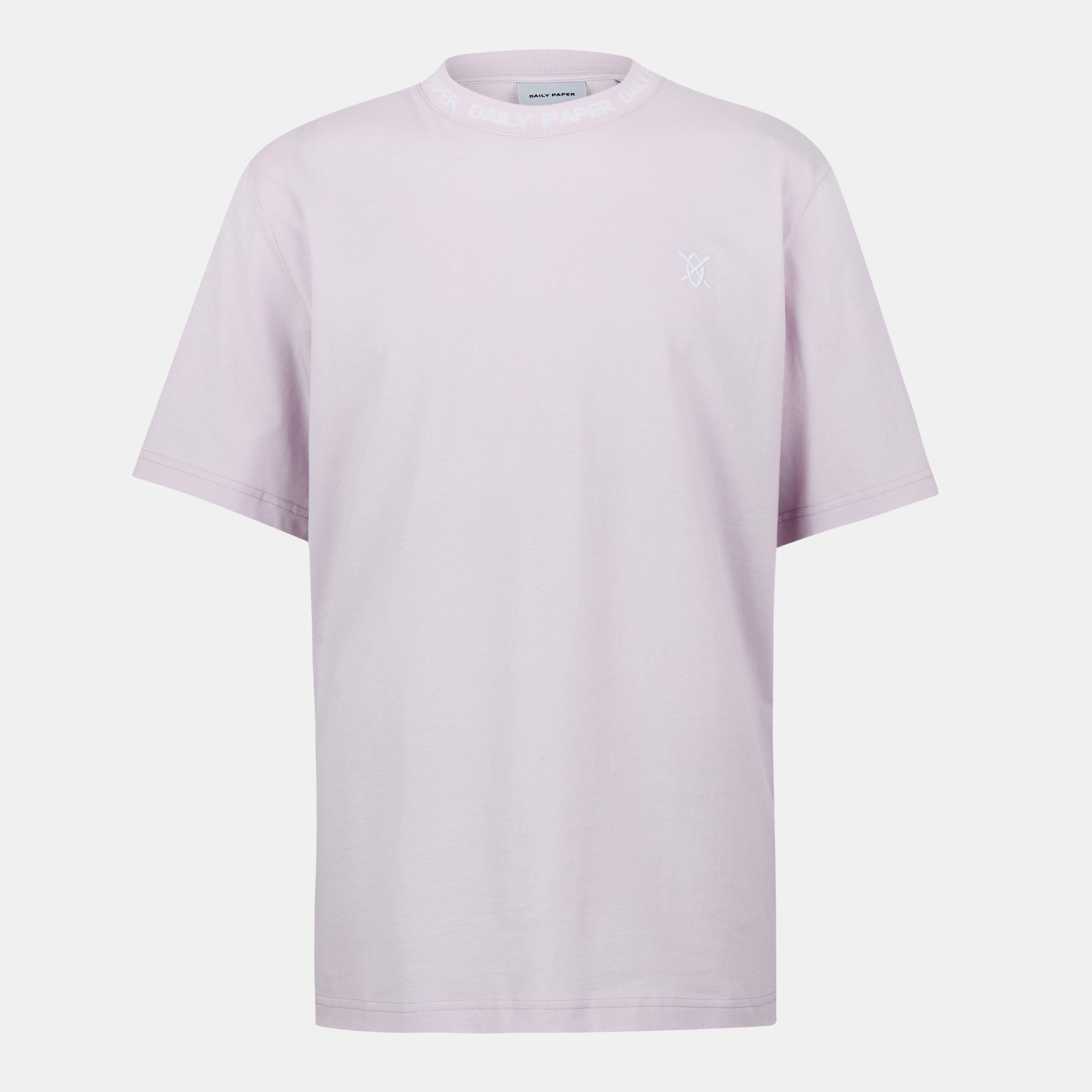 Daily Paper Men's Erib Short-Sleeve Regular Fit T-Shirt - Ice Pink - X Small