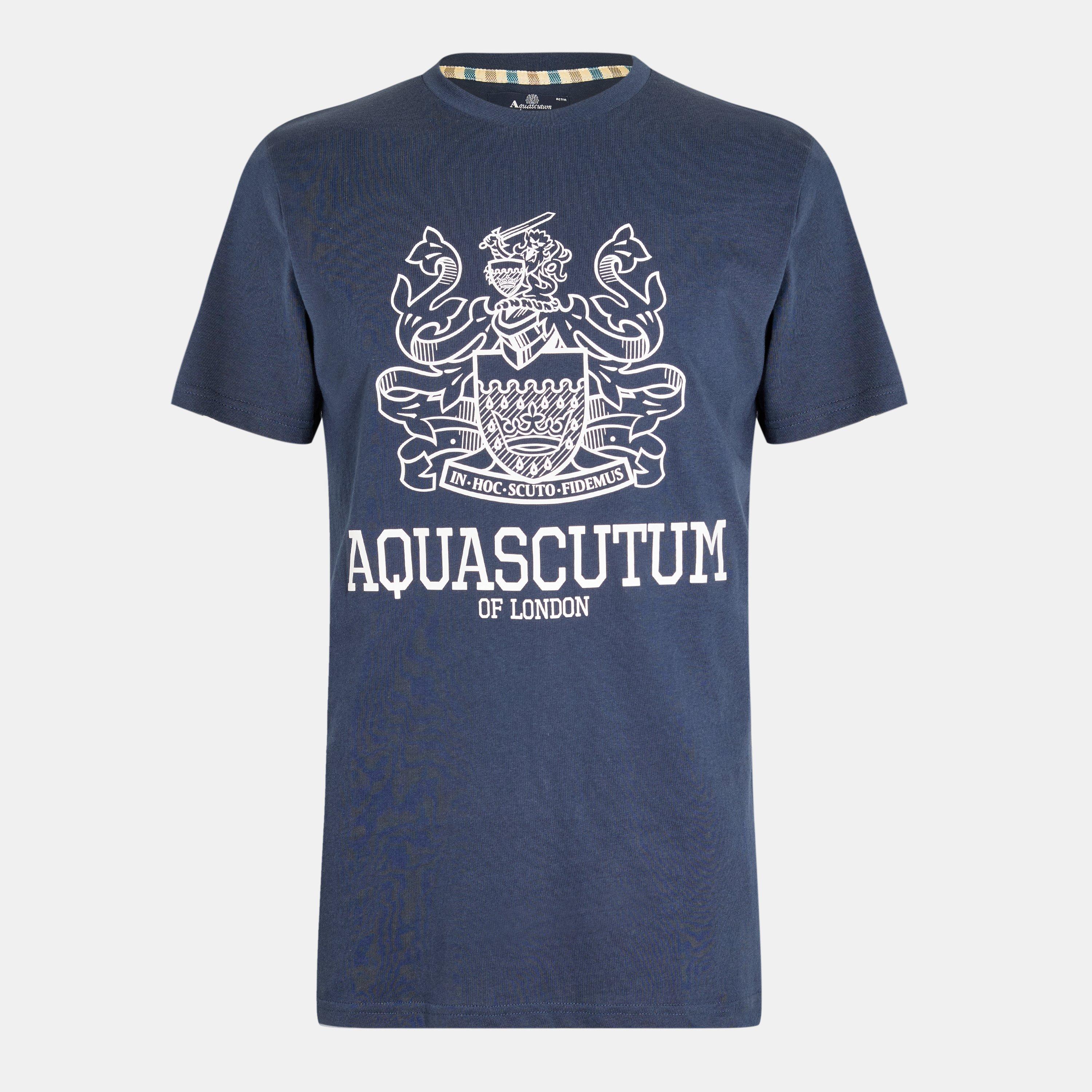 Navy/White - Aquascutum - Men's T-Shirt - 1