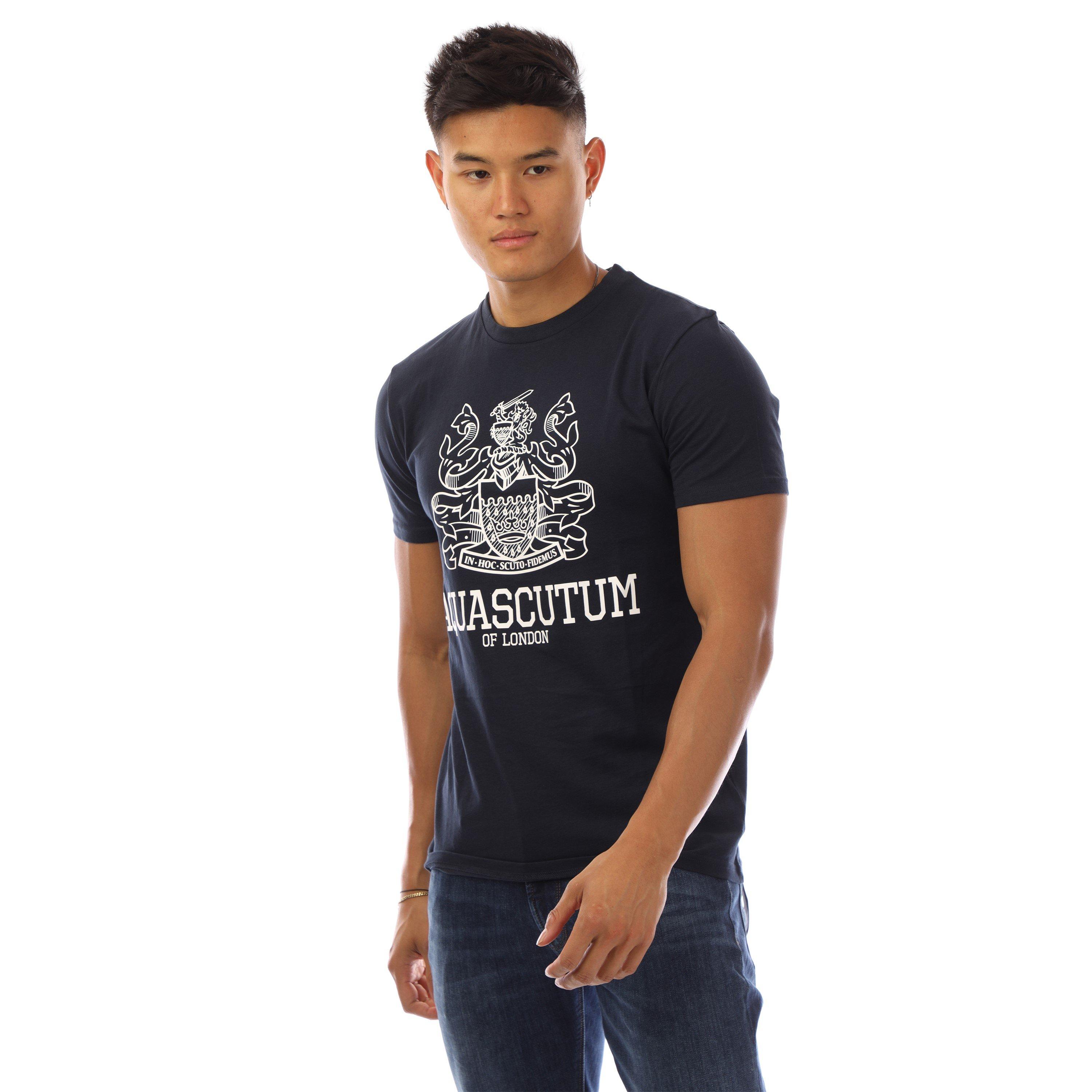 Navy/White - Aquascutum - Men's T-Shirt - 2