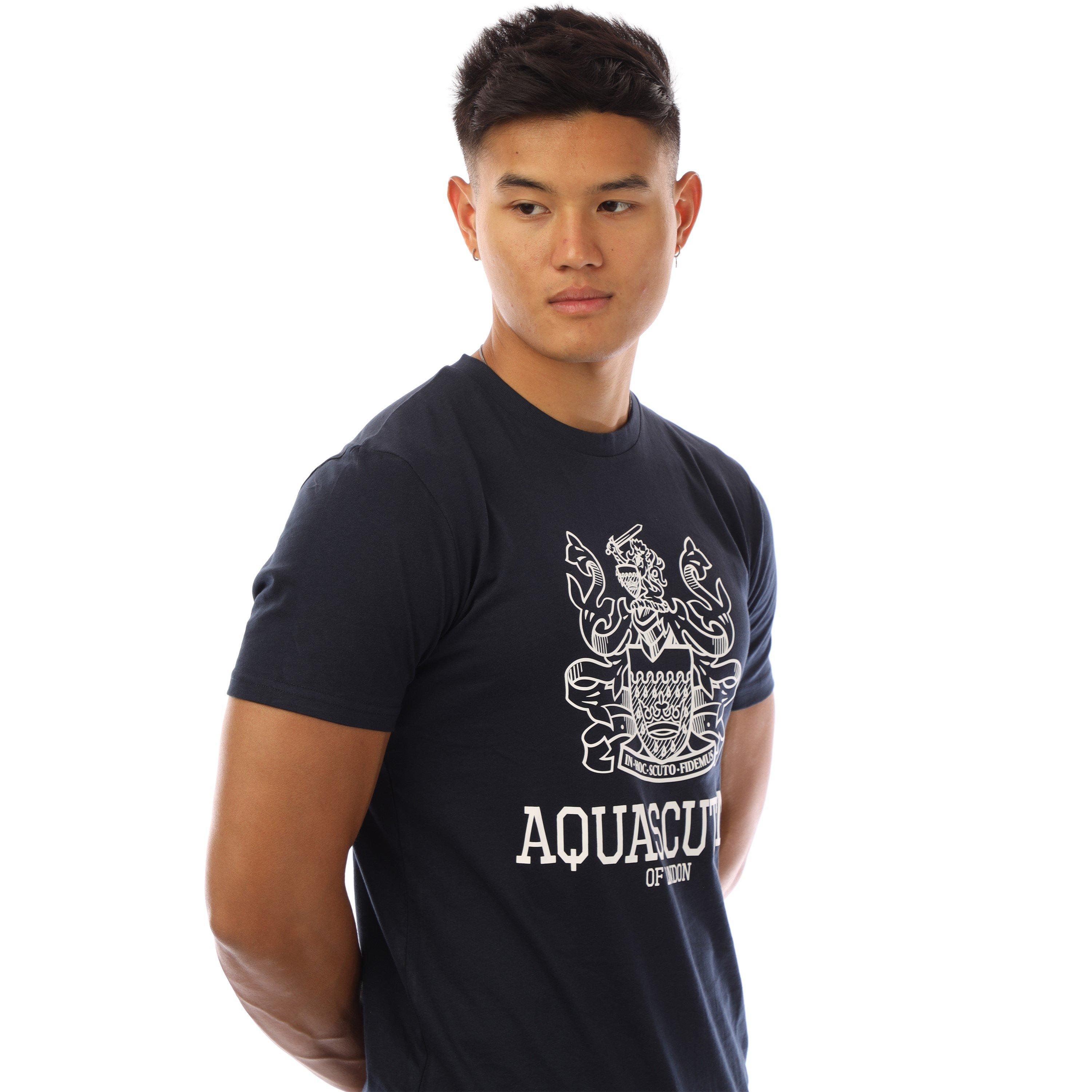 Navy/White - Aquascutum - Men's T-Shirt - 3