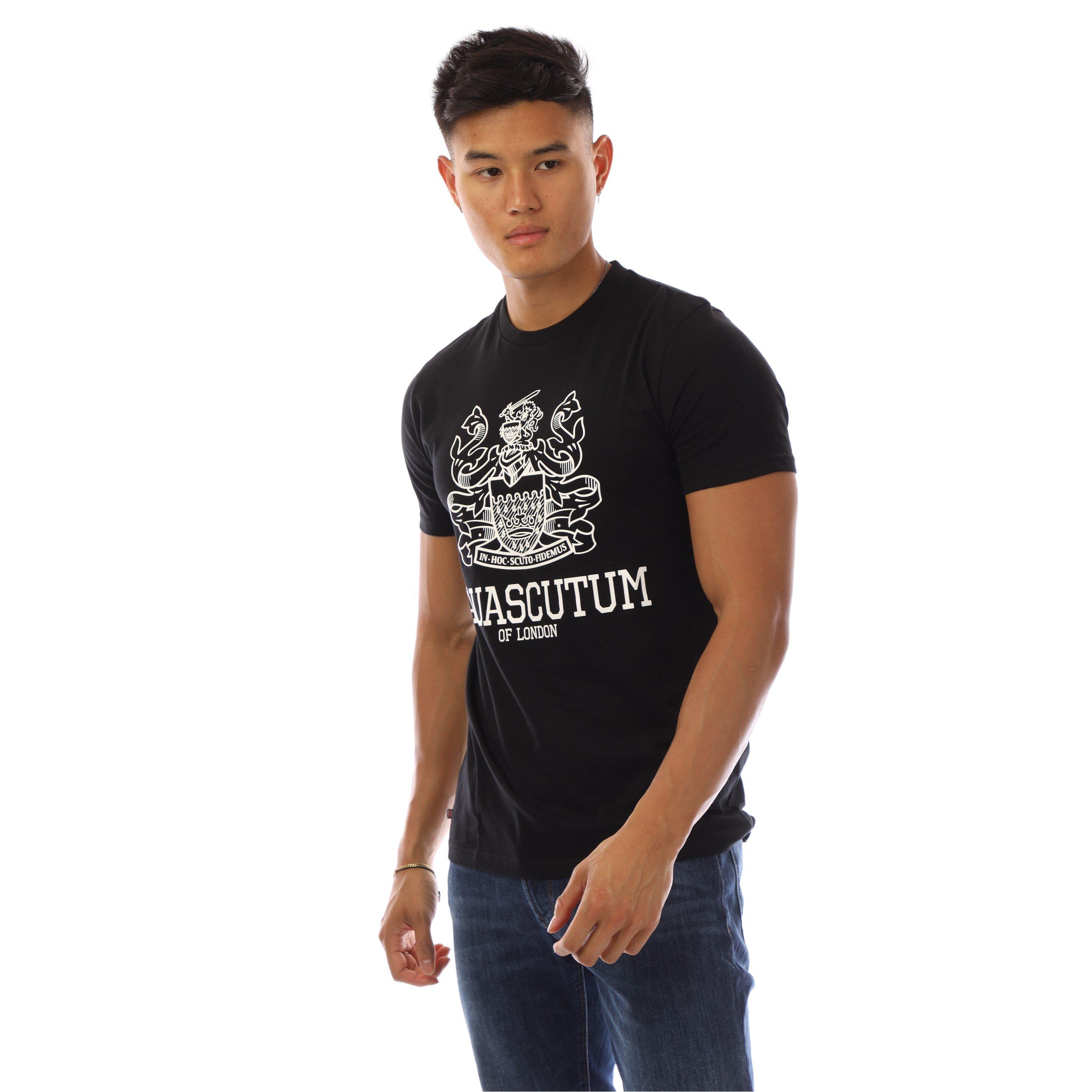 Aquascutum Men's T-Shirt - Black/White - 2X Large