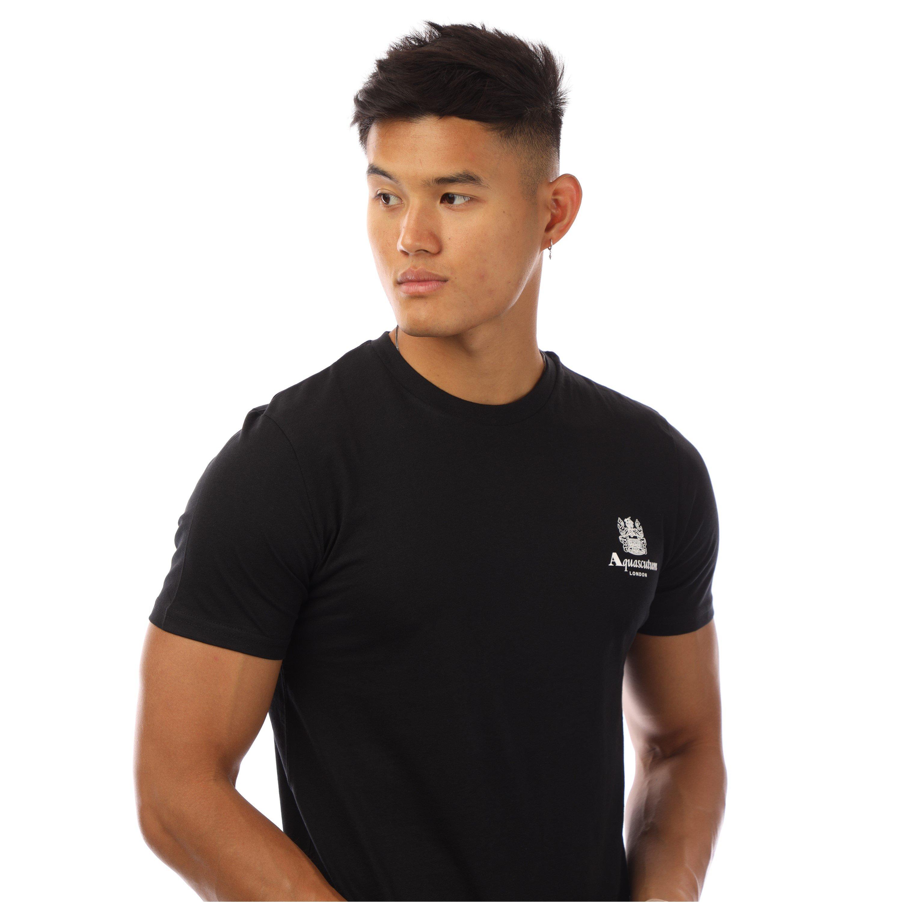 Black/White - Aquascutum - Men's T-Shirt - 2