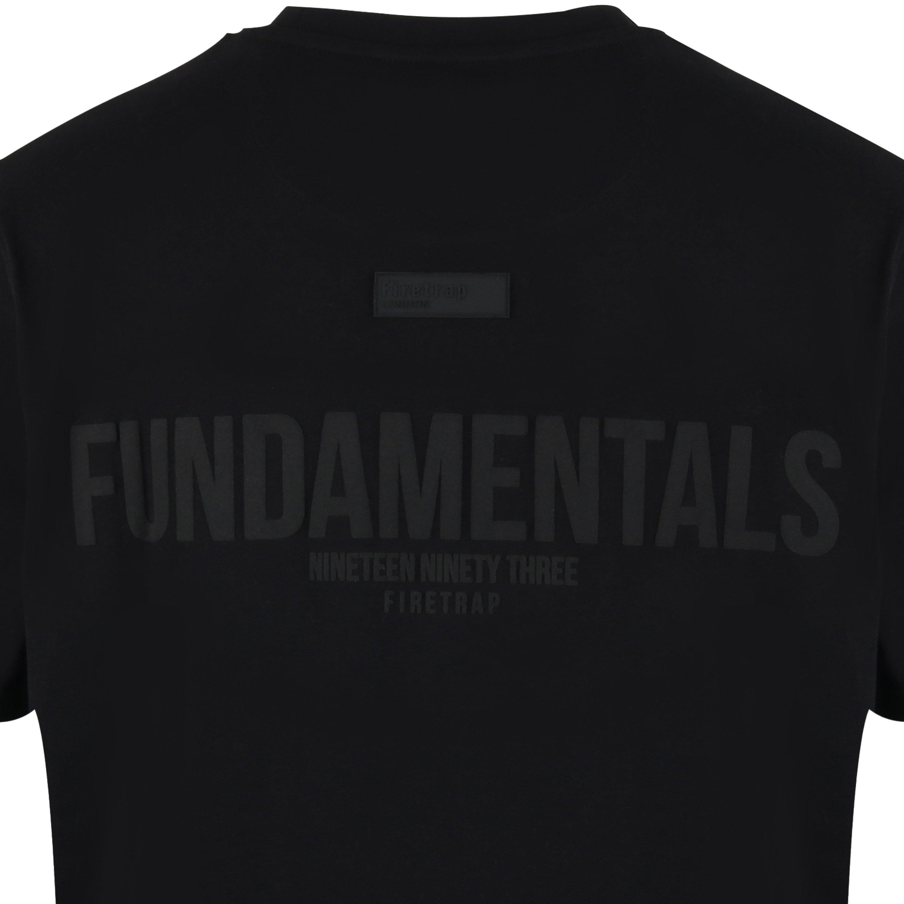 Black - Firetrap - Puff Print Oversized T-Shirt - 3