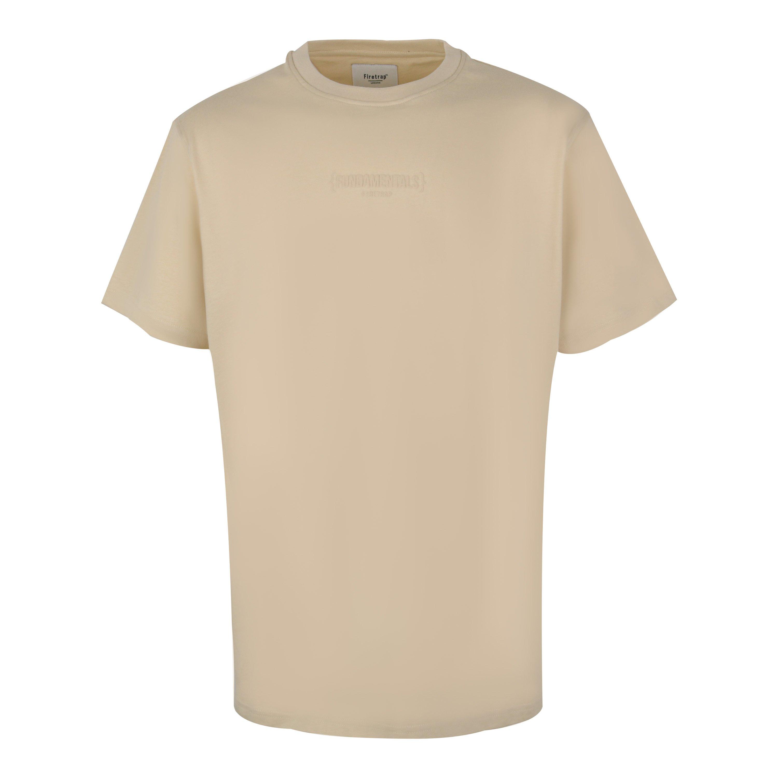 Firetrap Men's Puff Print Oversized T-Shirt - Ecru - S