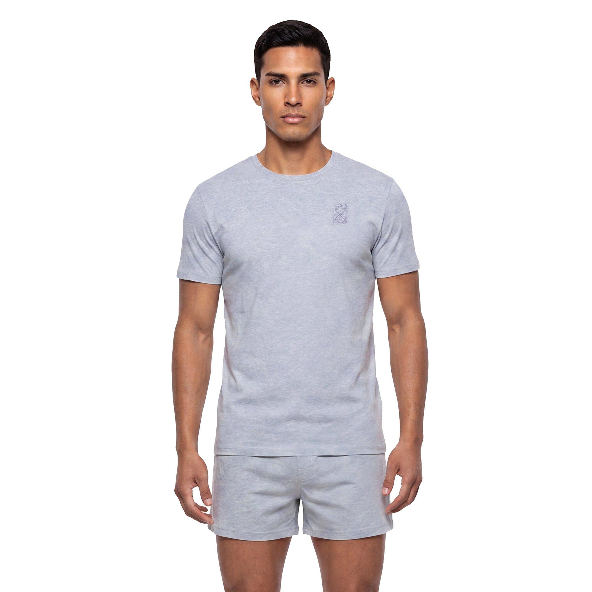 Multi - L AB Off White - Men's Classic Crew Cotton Short-Sleeve T-Shirt - 3