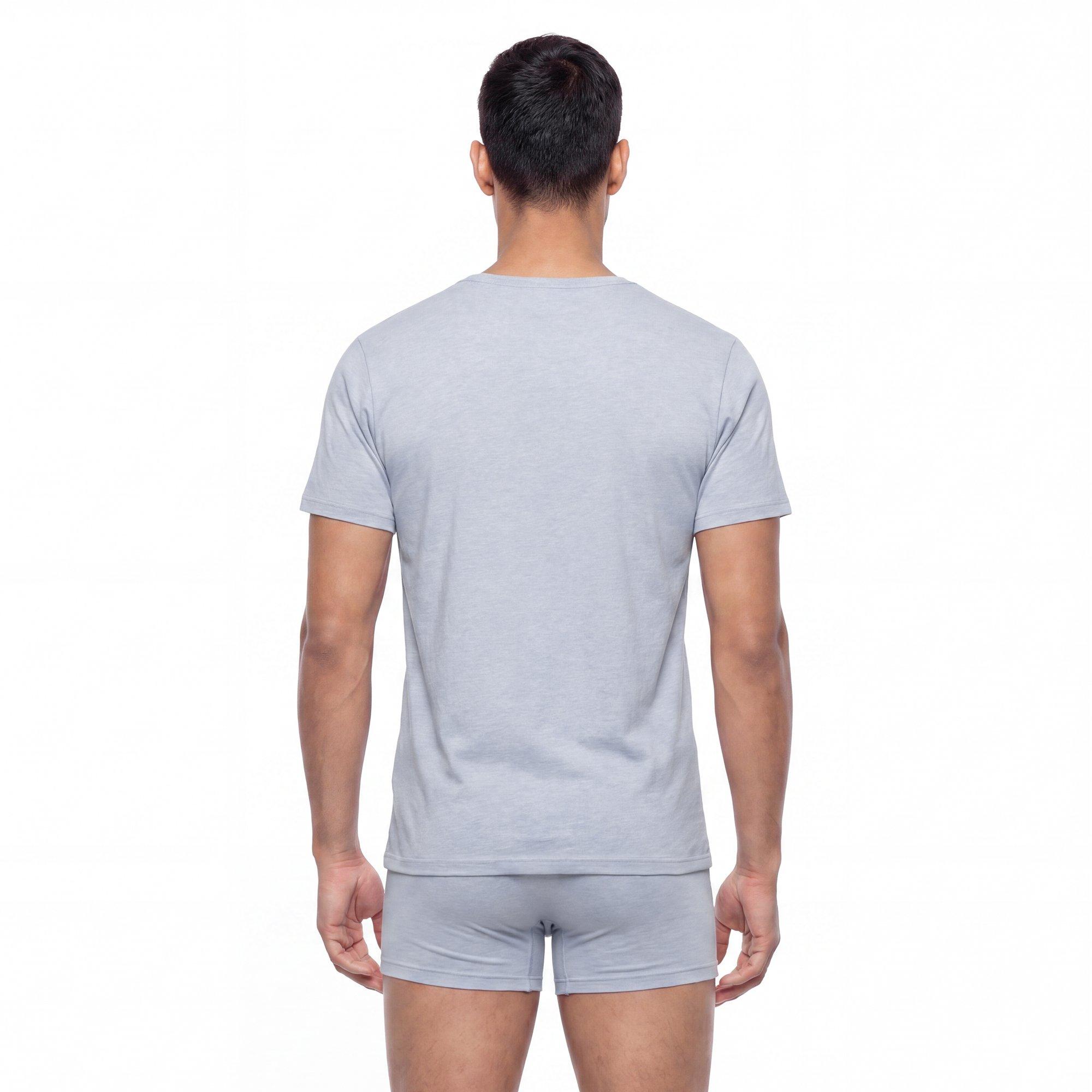 Multi - L AB Off White - Men's Classic Crew Cotton Short-Sleeve T-Shirt - 4