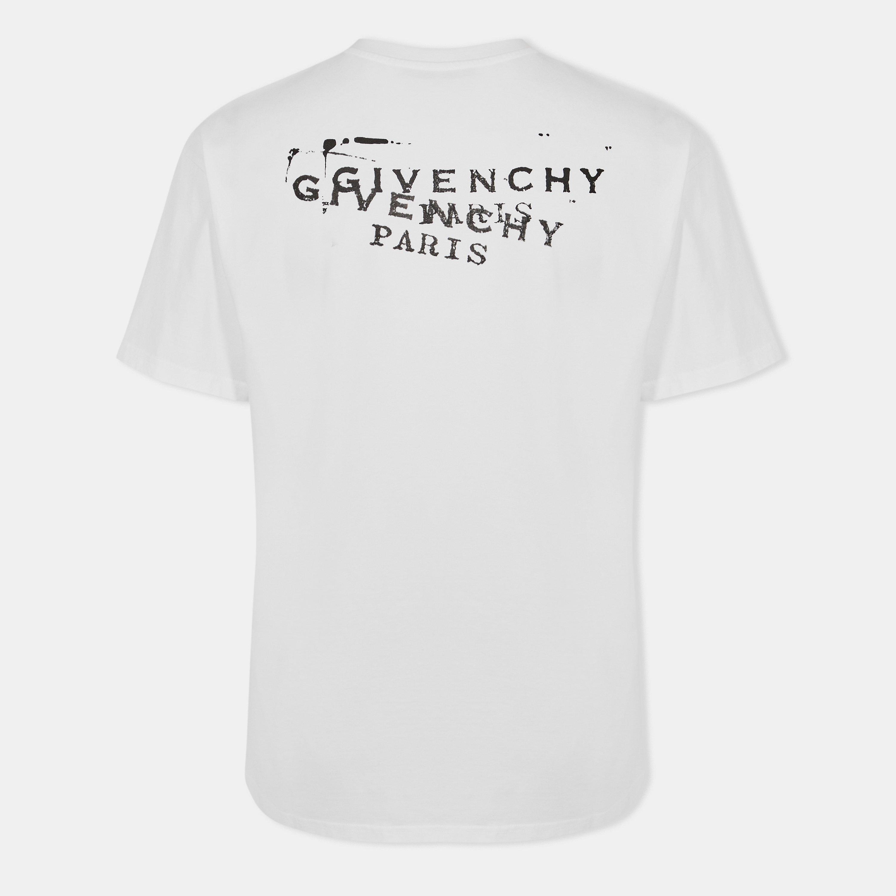 White - GIVENCHY - Men's GIV Stamp T-Shirt - 2