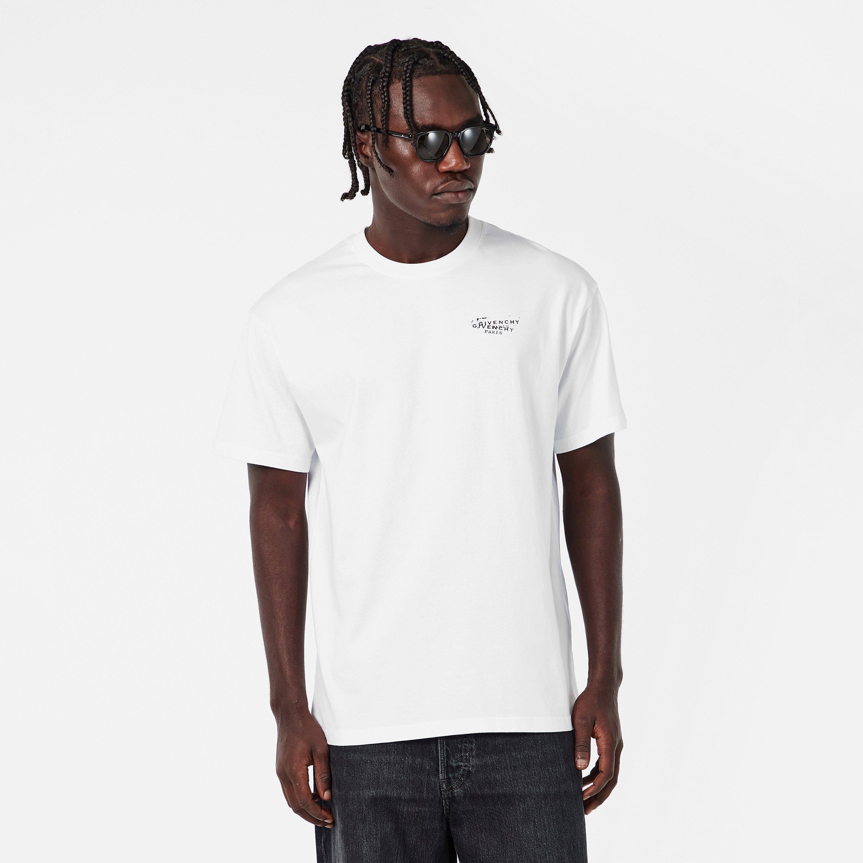 White - GIVENCHY - Men's GIV Stamp T-Shirt - 3