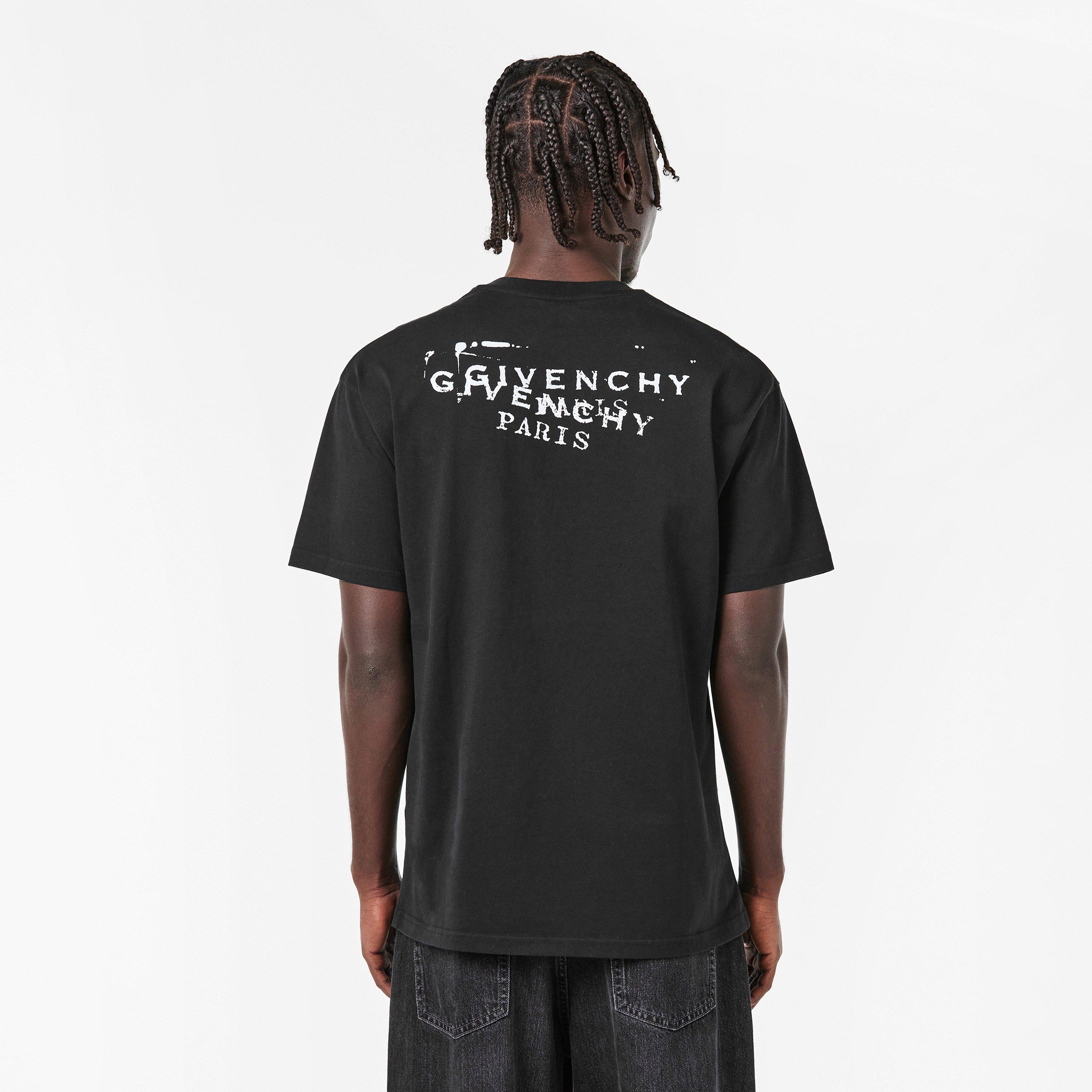 Black - GIVENCHY - Men's GIV Stamp T-Shirt - 4