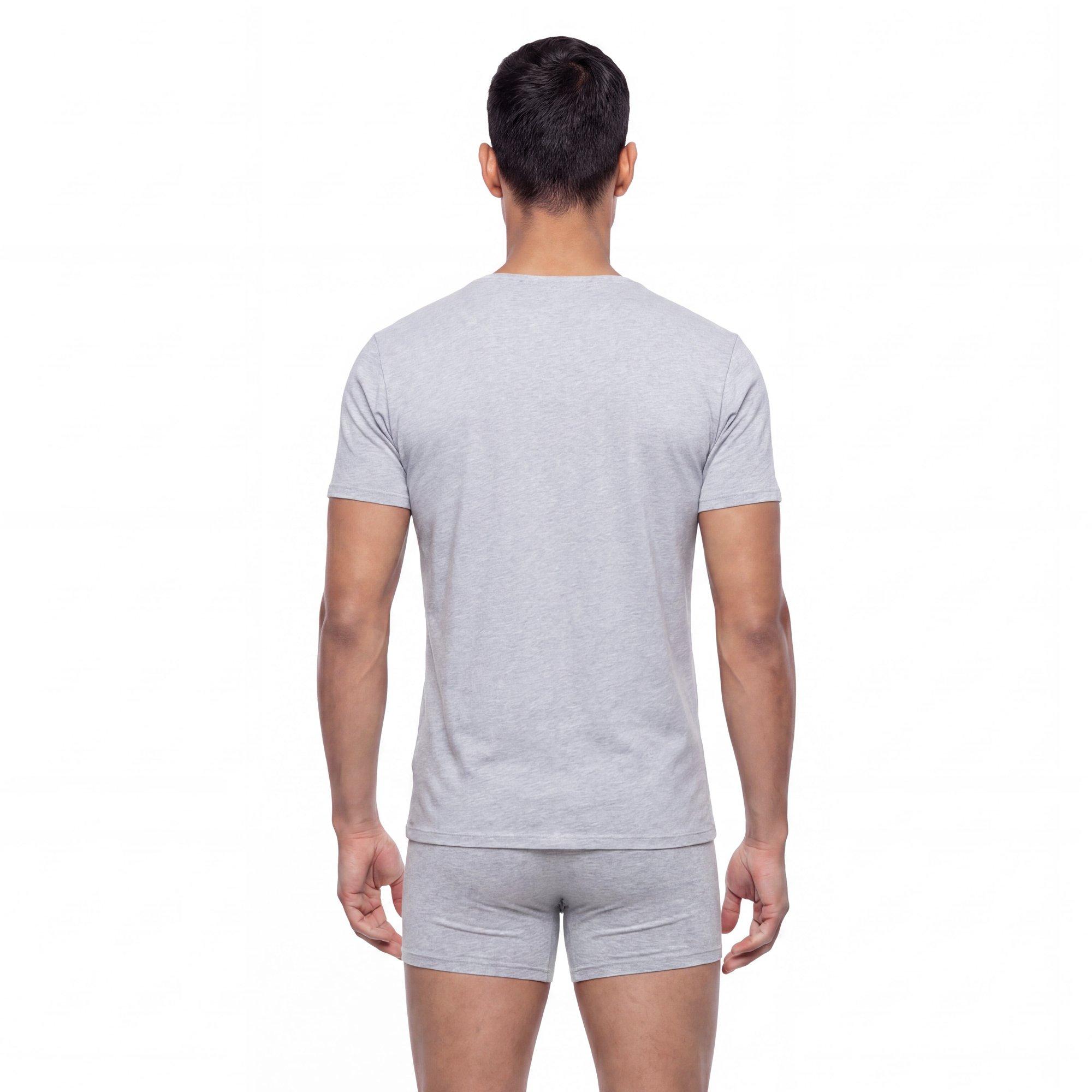 Multi - L AB Off White - Men's Crew Logo Cotton Short-Sleeve T-Shirt - 4