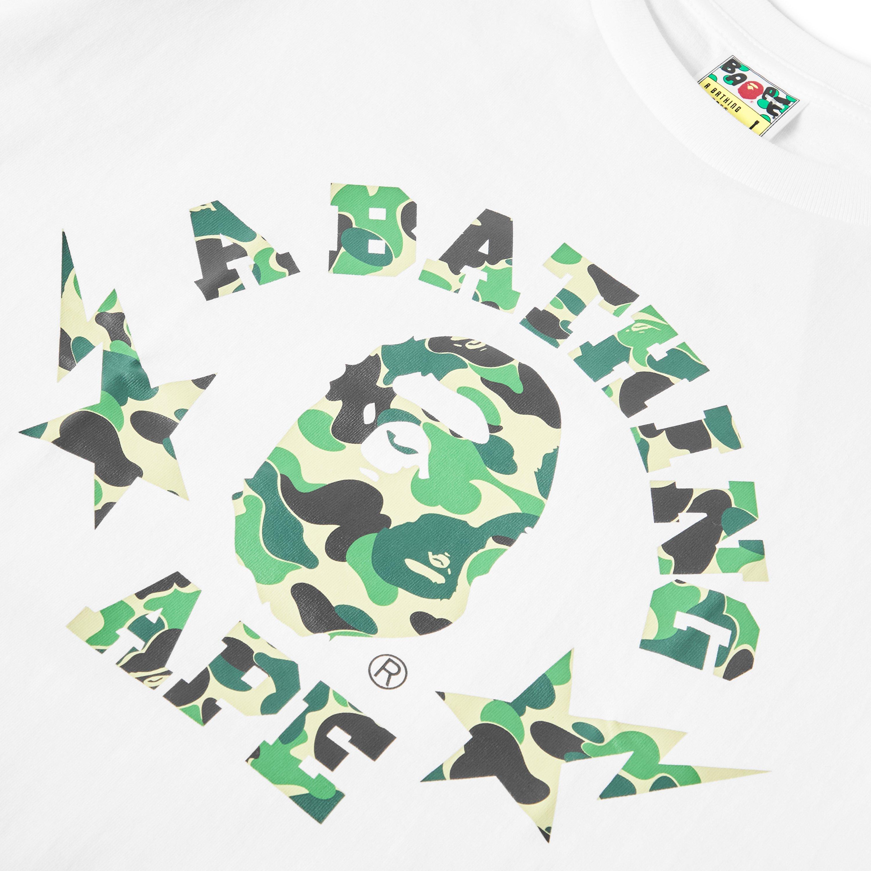 White Green - A Bathing Ape - Bape Sta College Tee Sn54 - 3