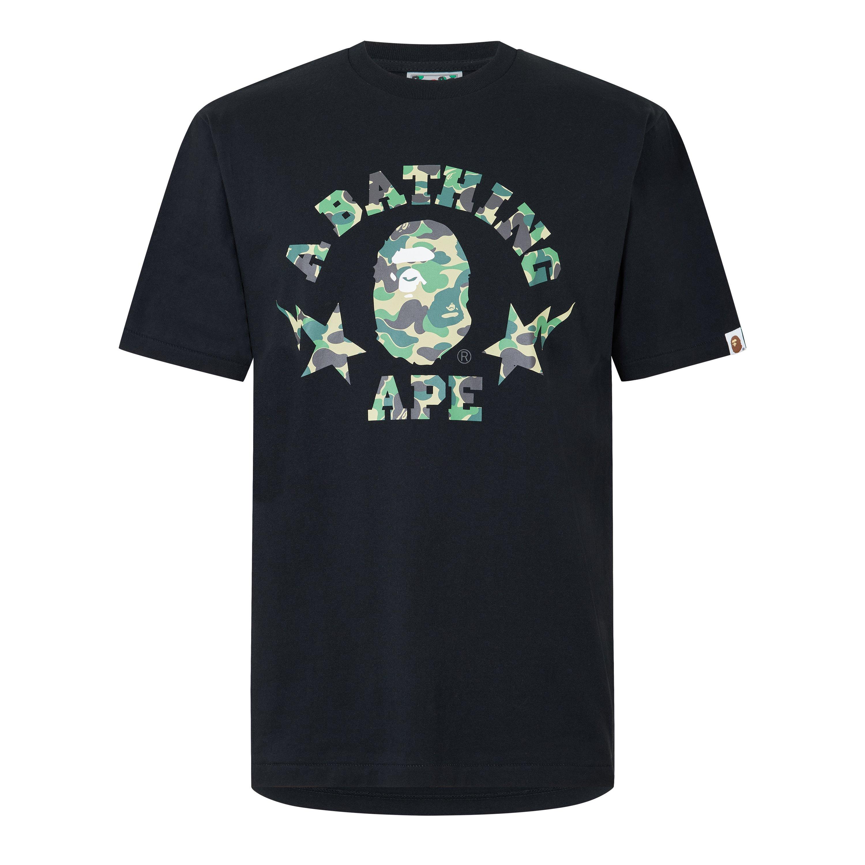 Black Green - A Bathing Ape - Bape Sta College Tee Sn54 - 1
