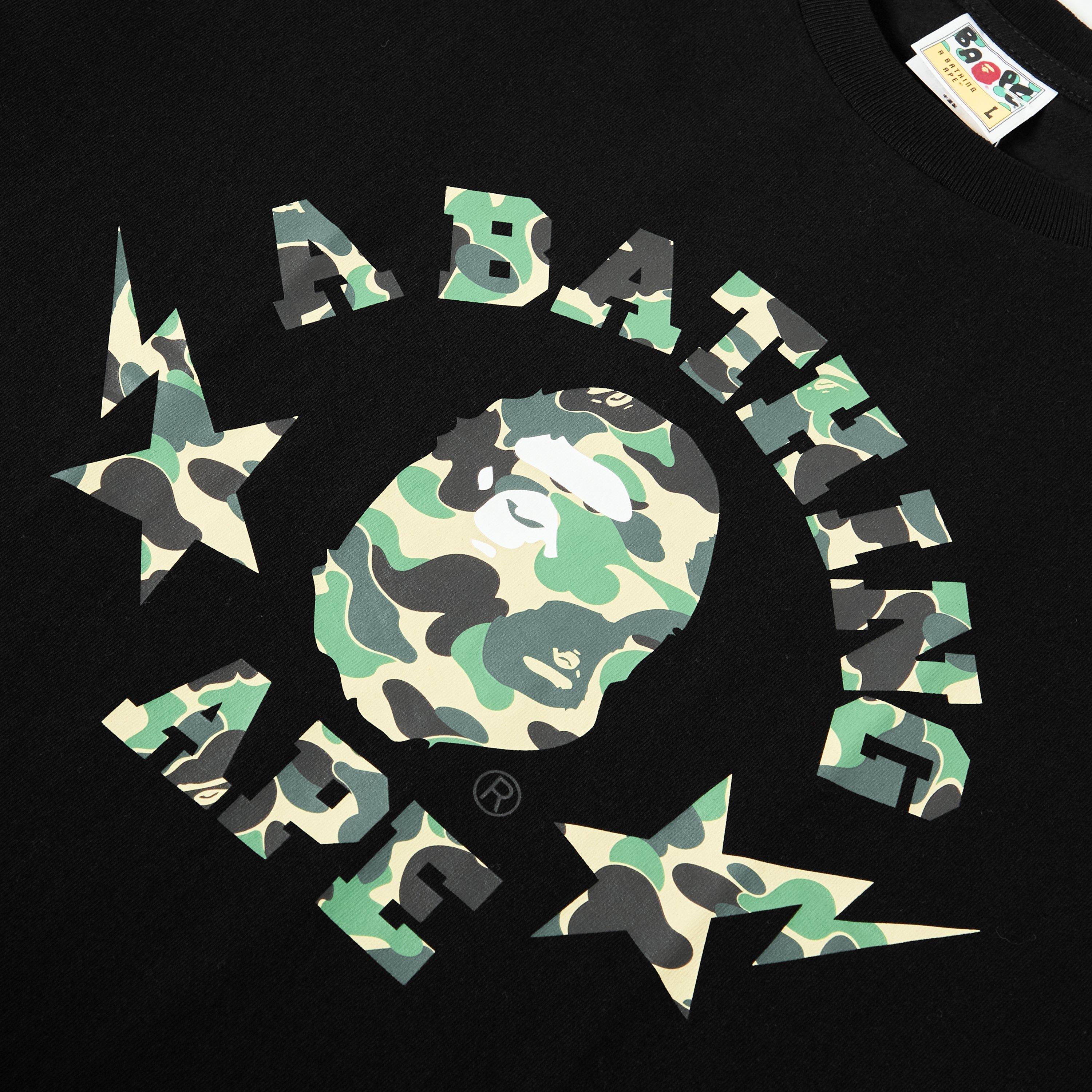 Black Green - A Bathing Ape - Bape Sta College Tee Sn54 - 3