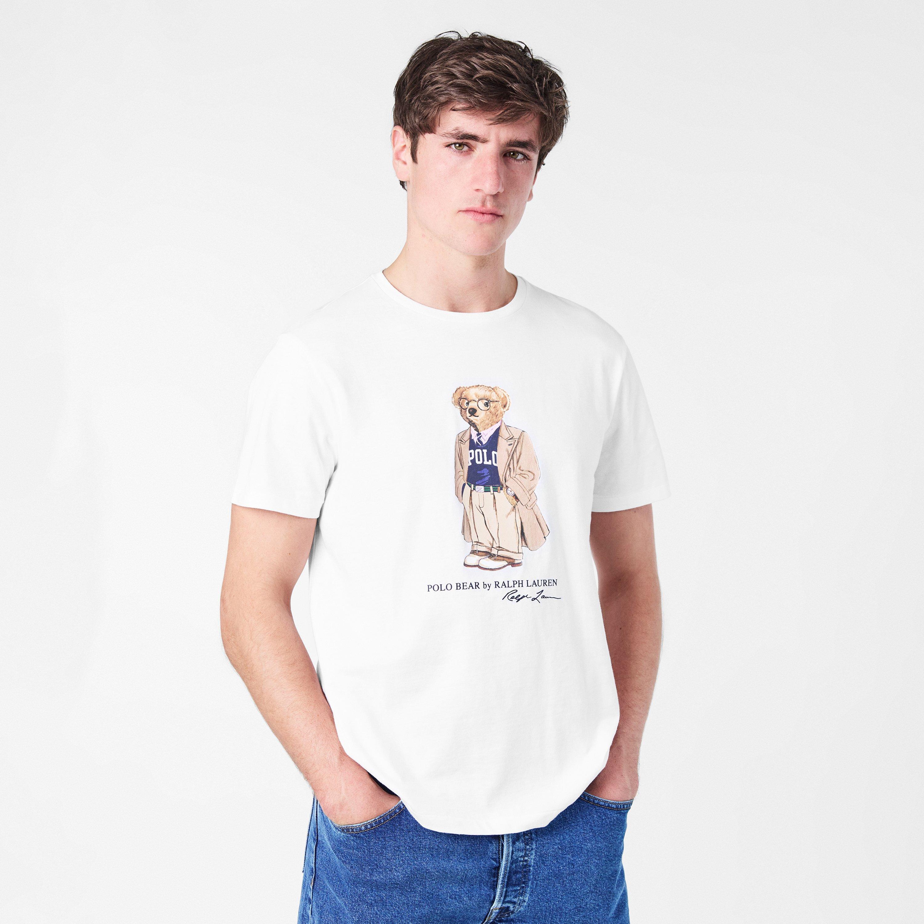 White - Polo Ralph Lauren - Men's HRTG Bear Regular Fit T-Shirt - 3