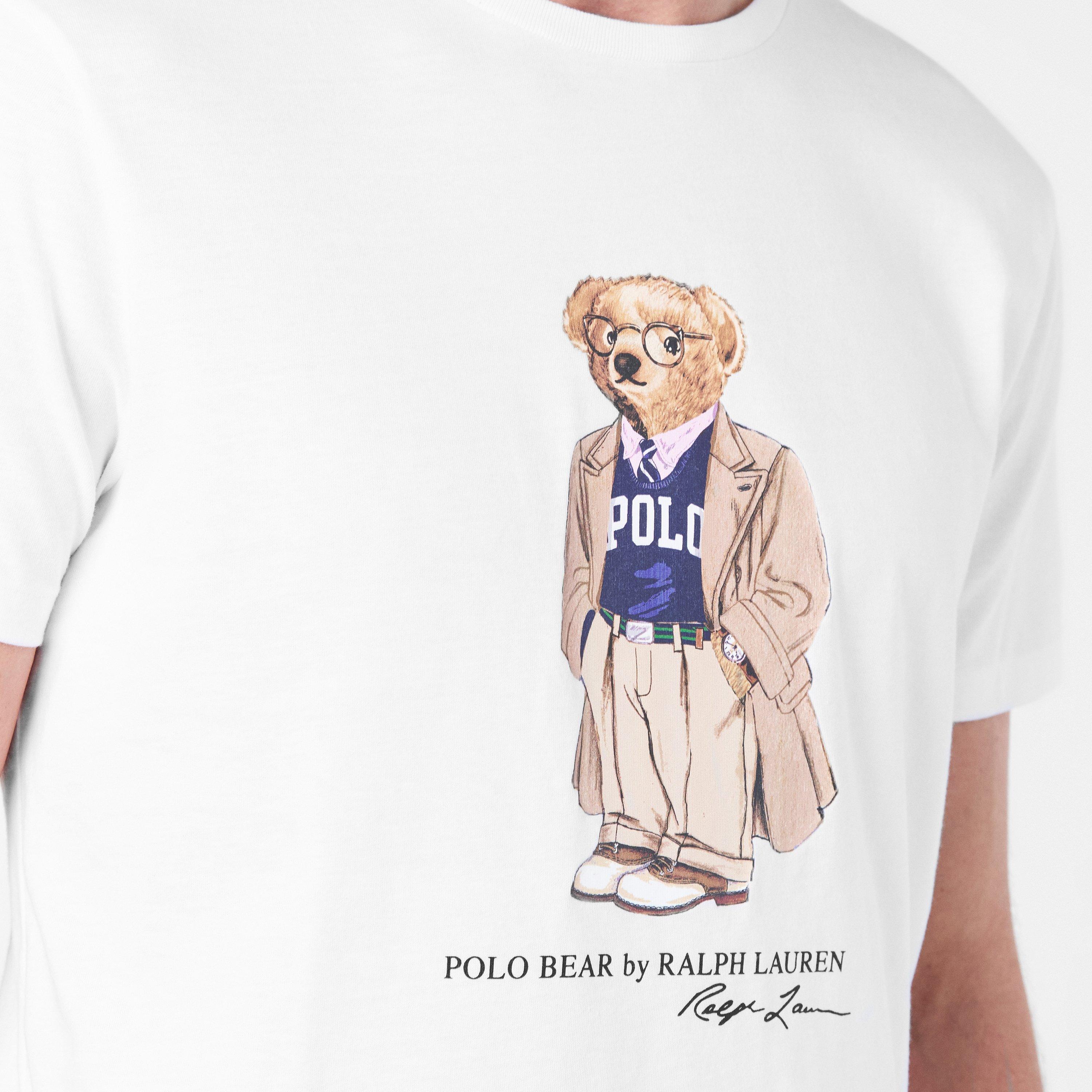 White - Polo Ralph Lauren - Men's HRTG Bear Regular Fit T-Shirt - 5