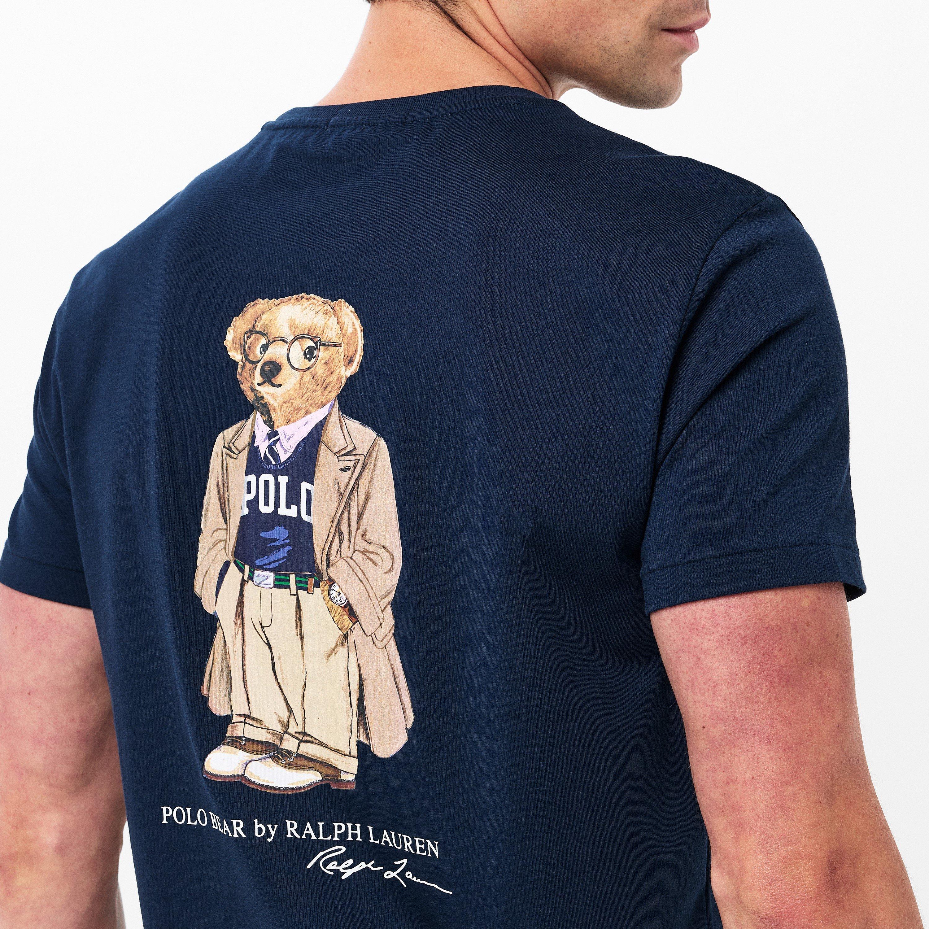Newport Navy - Polo Ralph Lauren - Men's Regular Fit Bear Print T-Shirt - 5