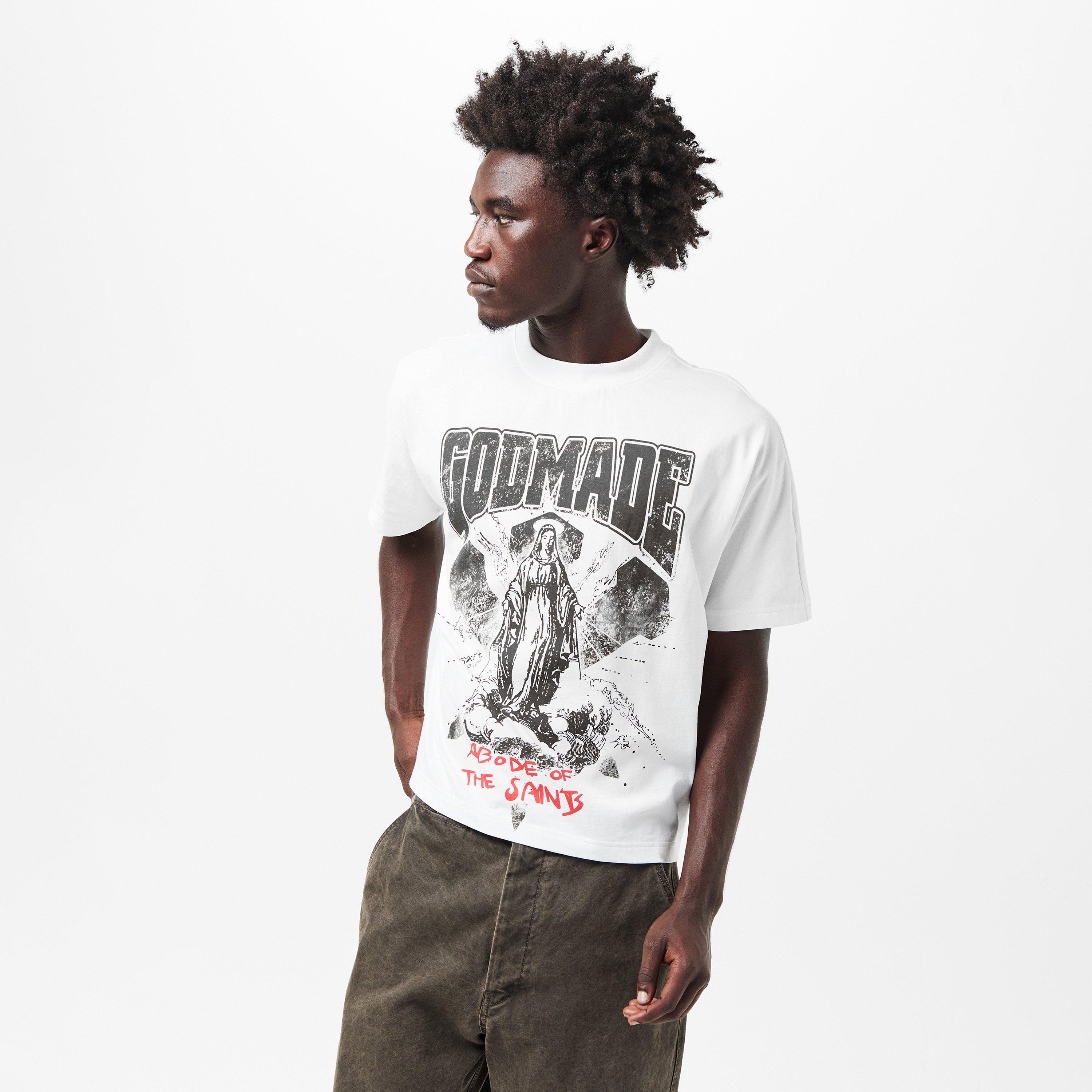 White - God Made - Men's Regular Fit T-Shirt - 3