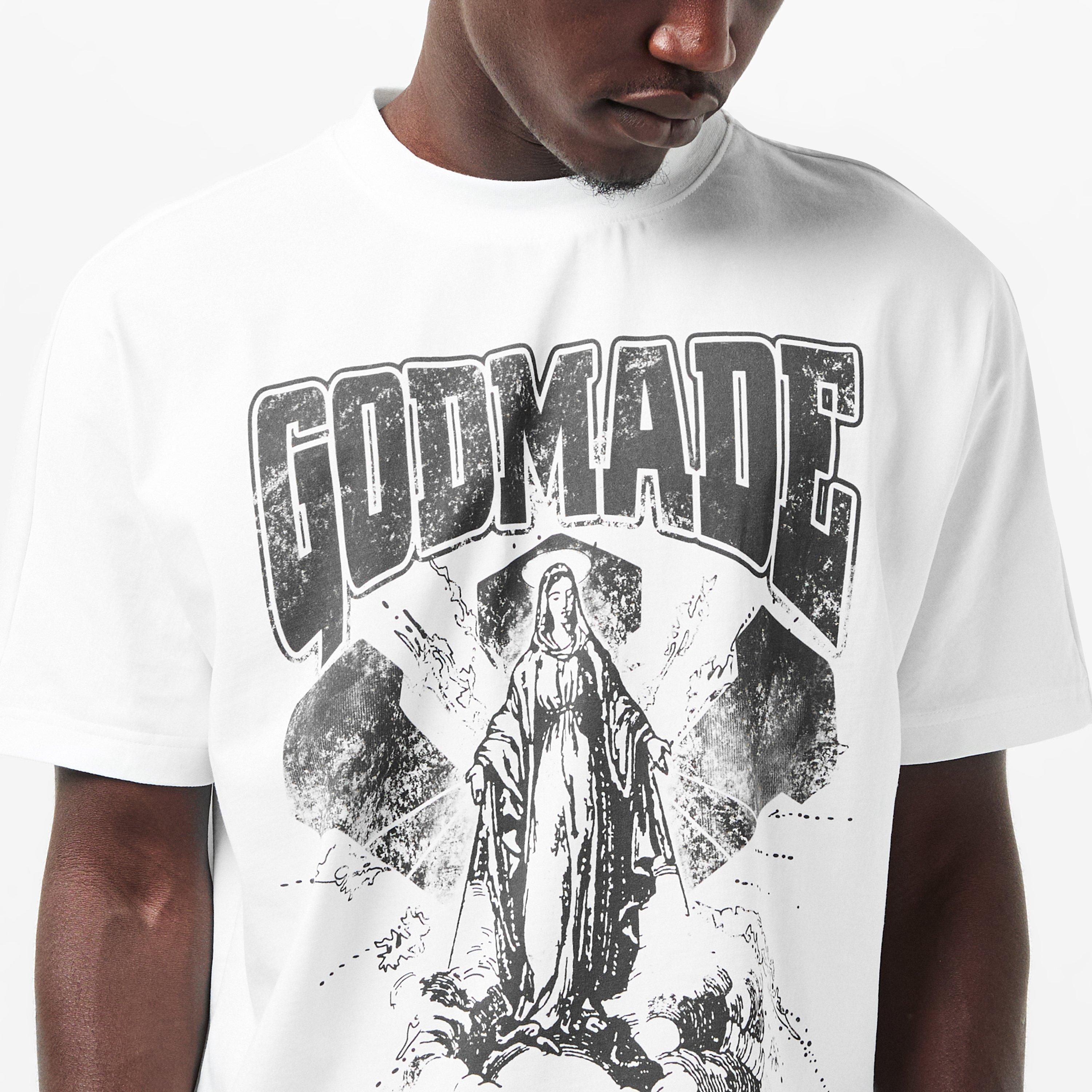 White - God Made - Men's Regular Fit T-Shirt - 5