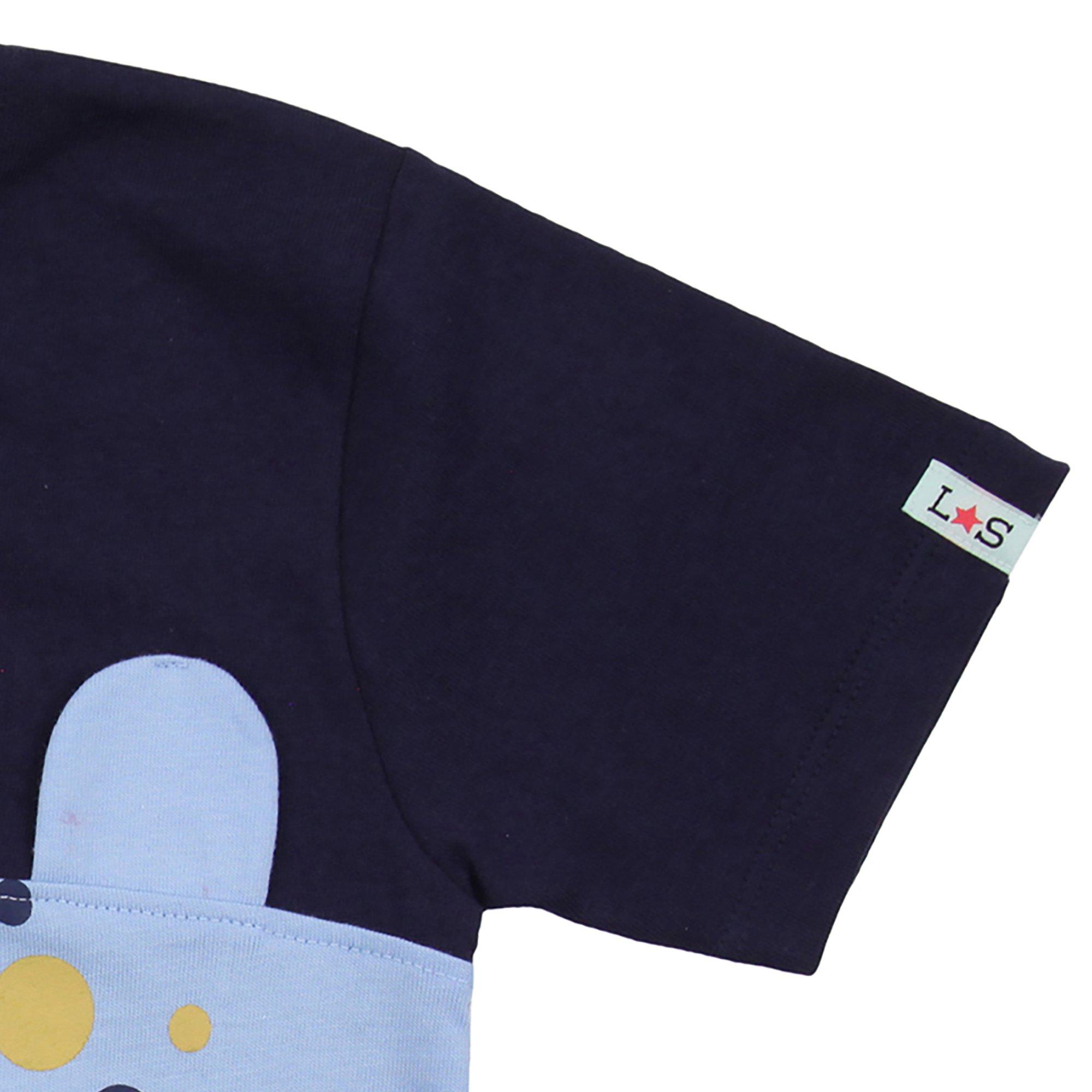 Blue - Lilly and Sid - Leopard Face Regular Fit T-Shirt - 3