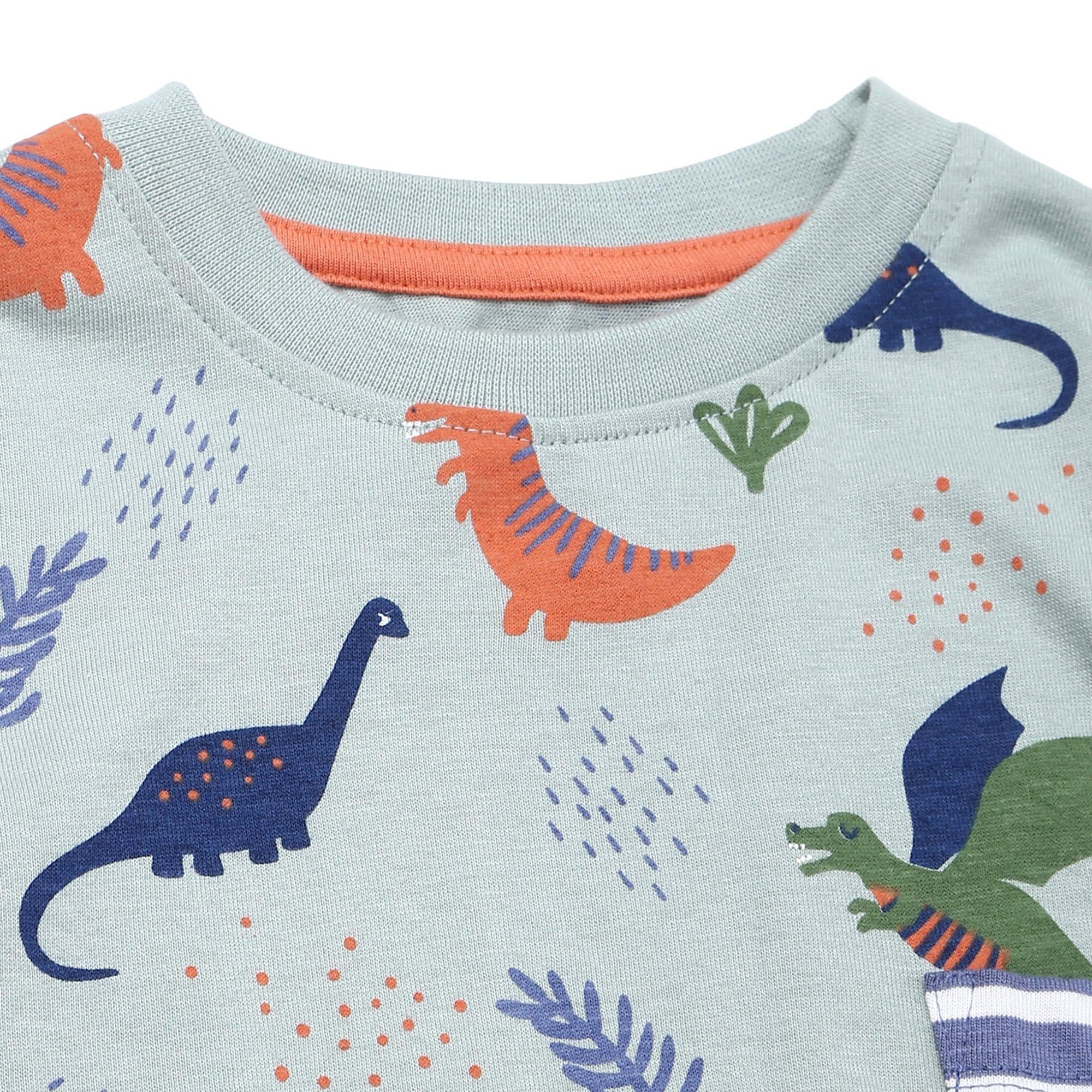 Multi - Lilly and Sid - Dino Pocket Regular Fit T-Shirt - 2